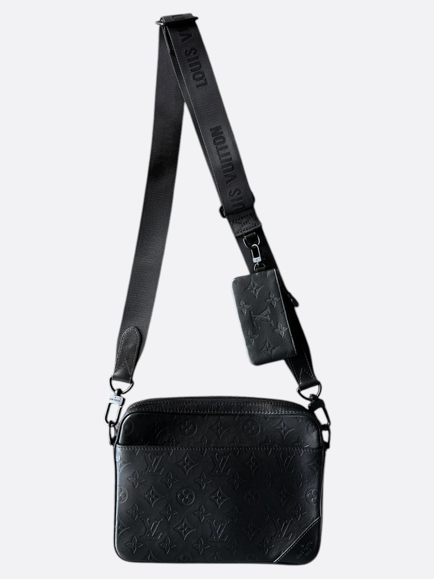 Louis Vuitton Black Shadow Monogram Duo Messenger
