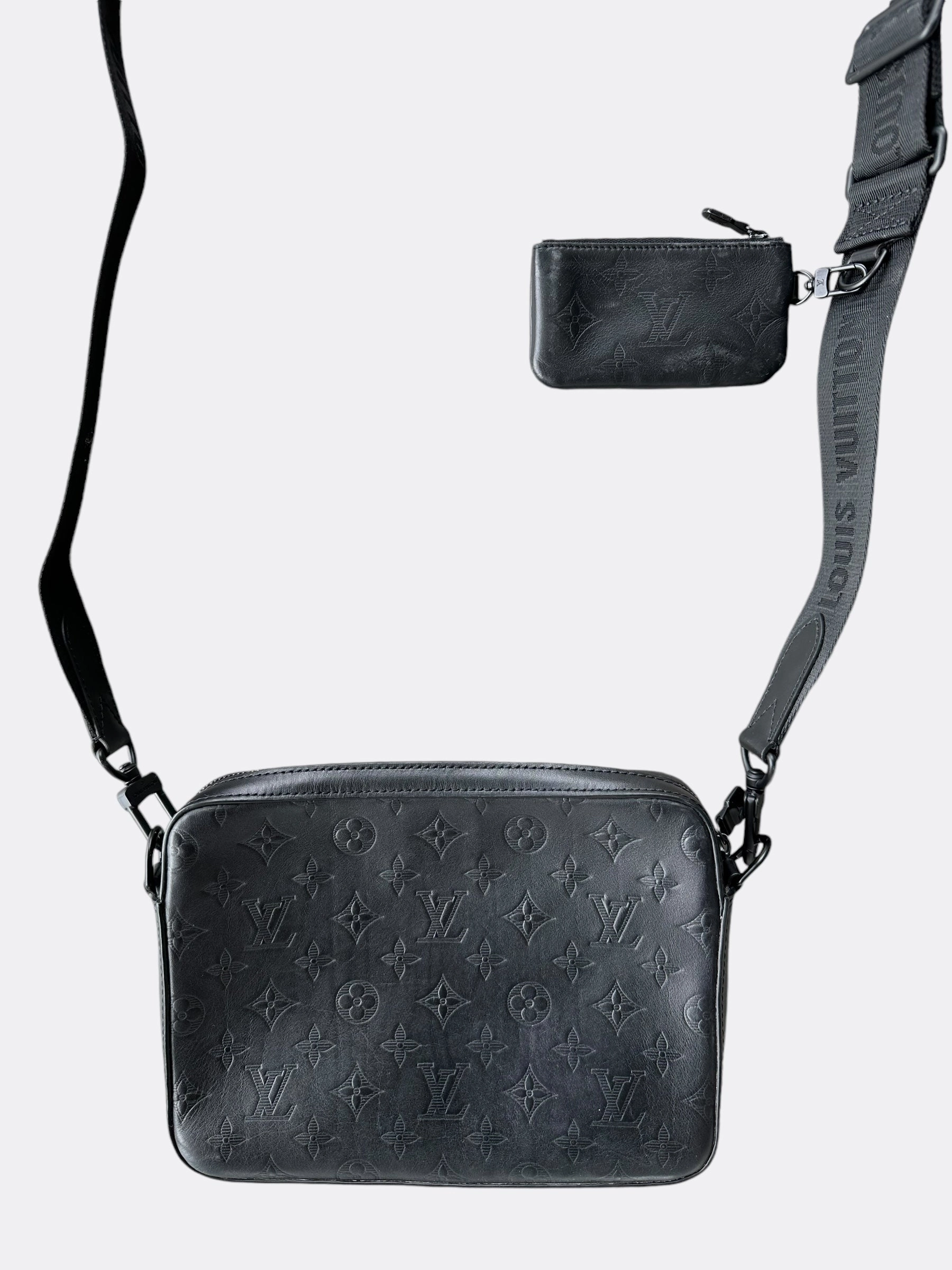 Louis Vuitton Black Shadow Monogram Duo Messenger