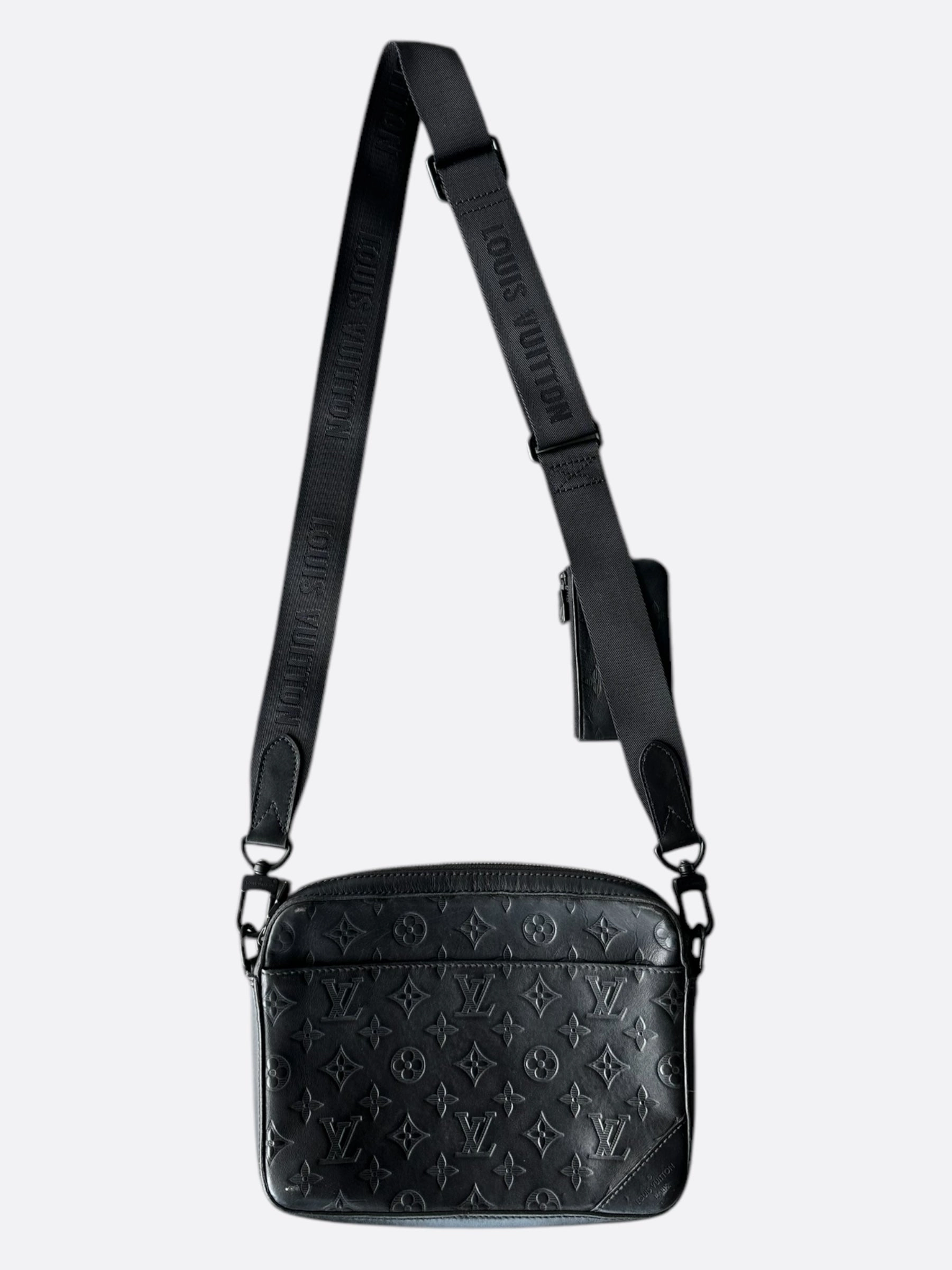 Louis Vuitton Black Shadow Monogram Duo Messenger
