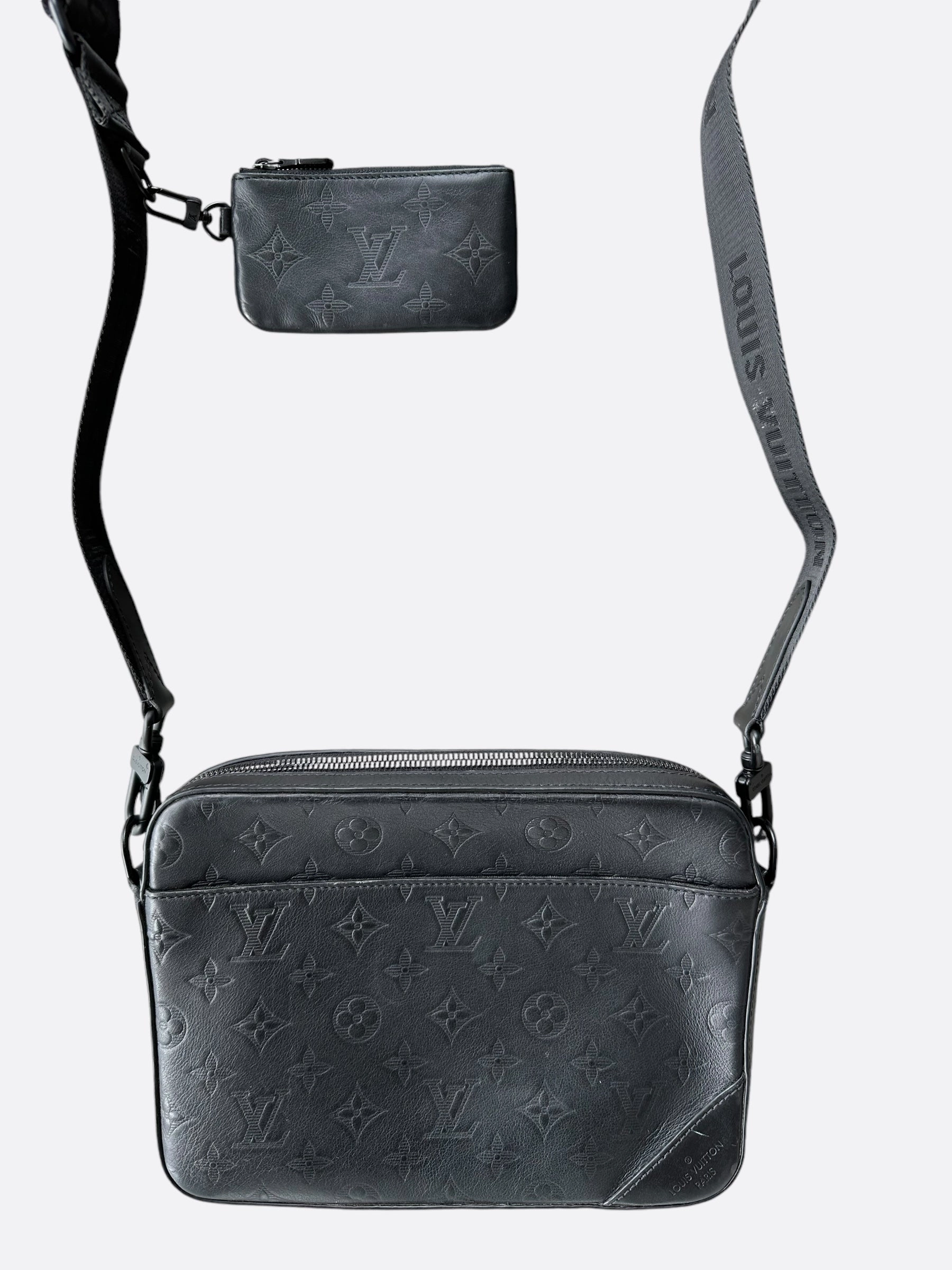 Louis Vuitton Black Shadow Monogram Duo Messenger