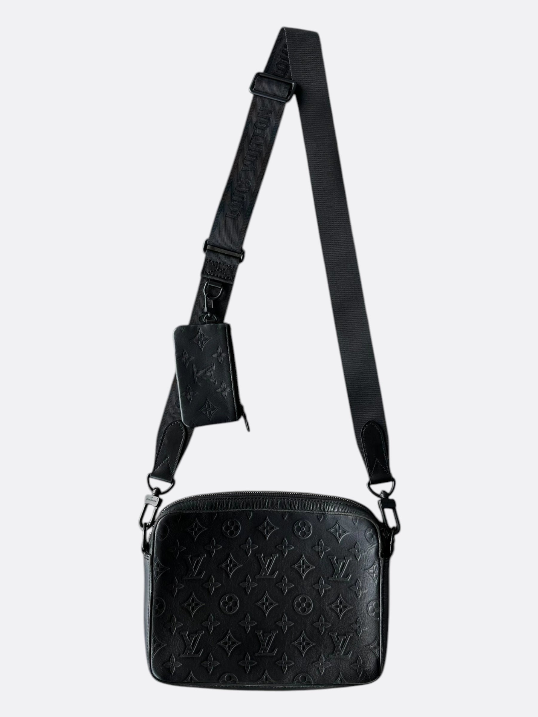 Louis Vuitton Black Shadow Monogram Duo Messenger