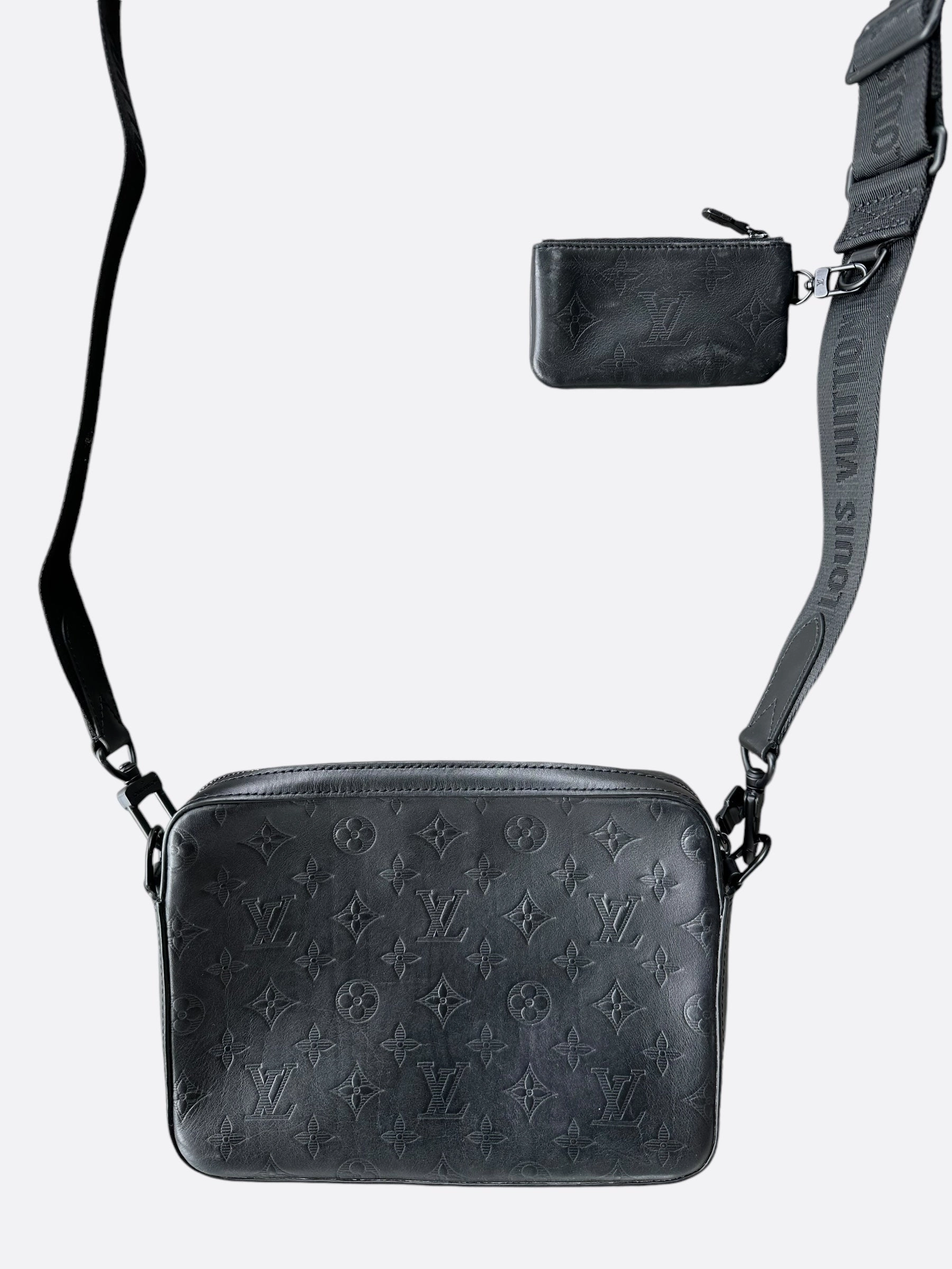 Louis Vuitton Black Shadow Monogram Duo Messenger