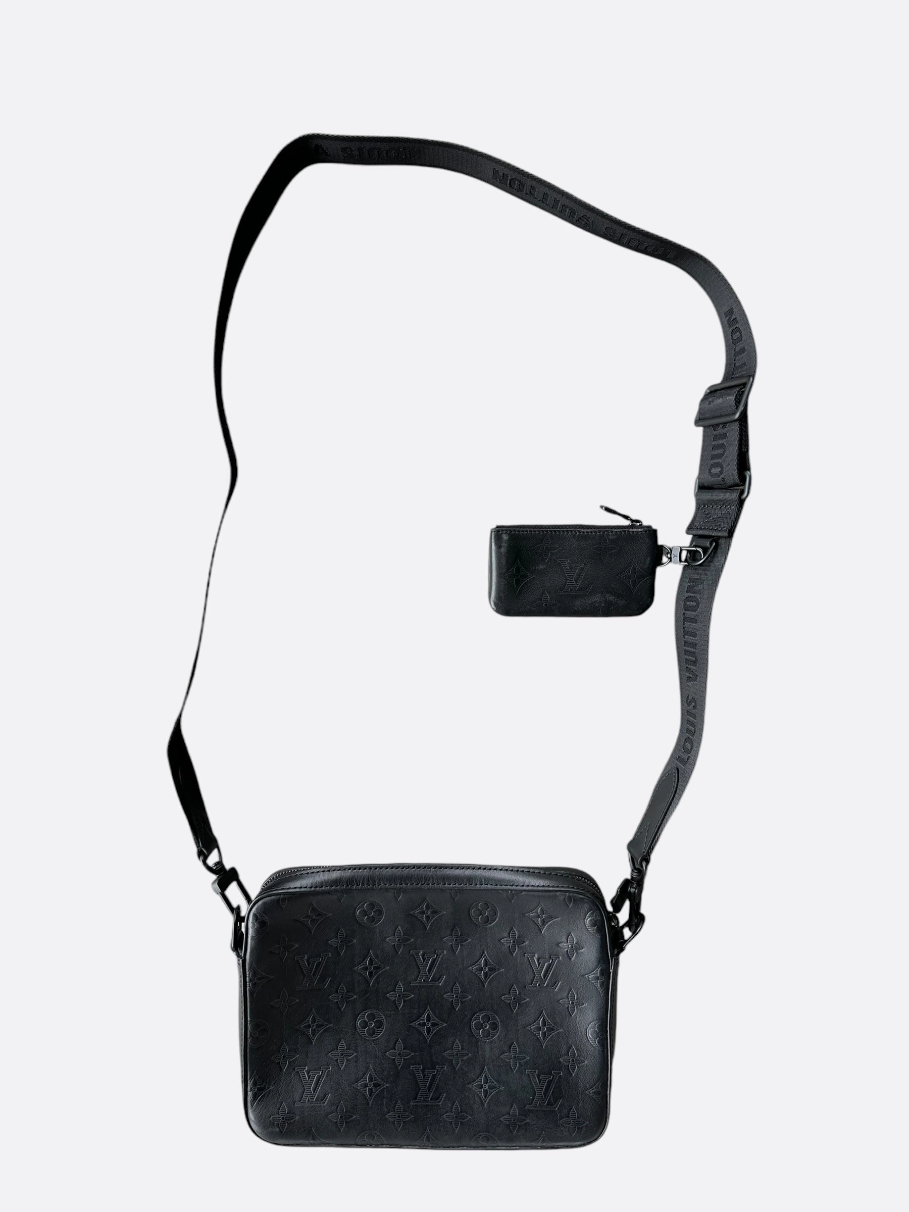 Louis Vuitton Black Shadow Monogram Duo Messenger