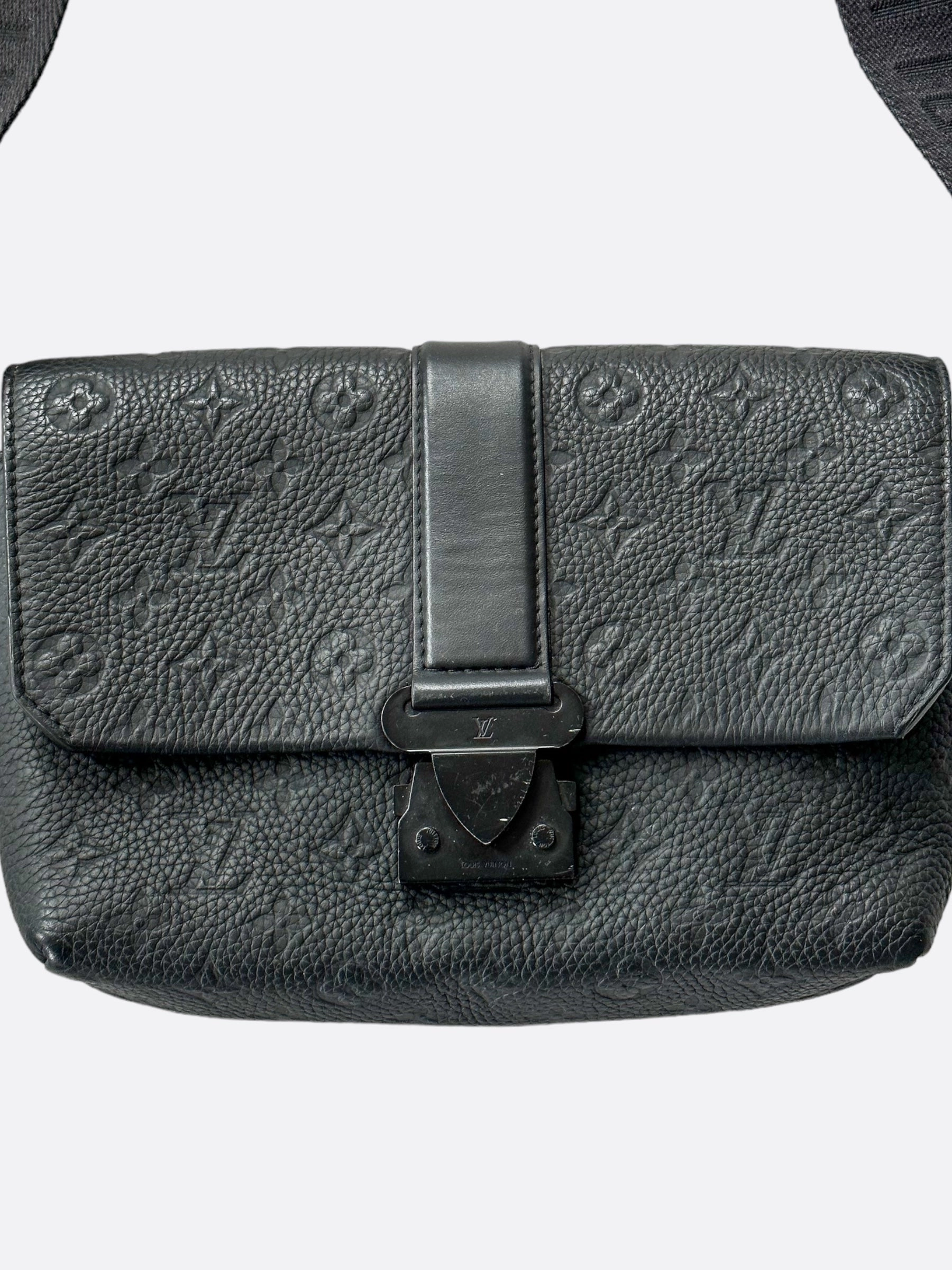 Louis Vuitton Black Taurillon Monogram S-Lock Messenger Bag
