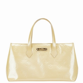 Louis Vuitton Blanc Corail Patent Leather Handbag Tote Bag (Pre-Owned)