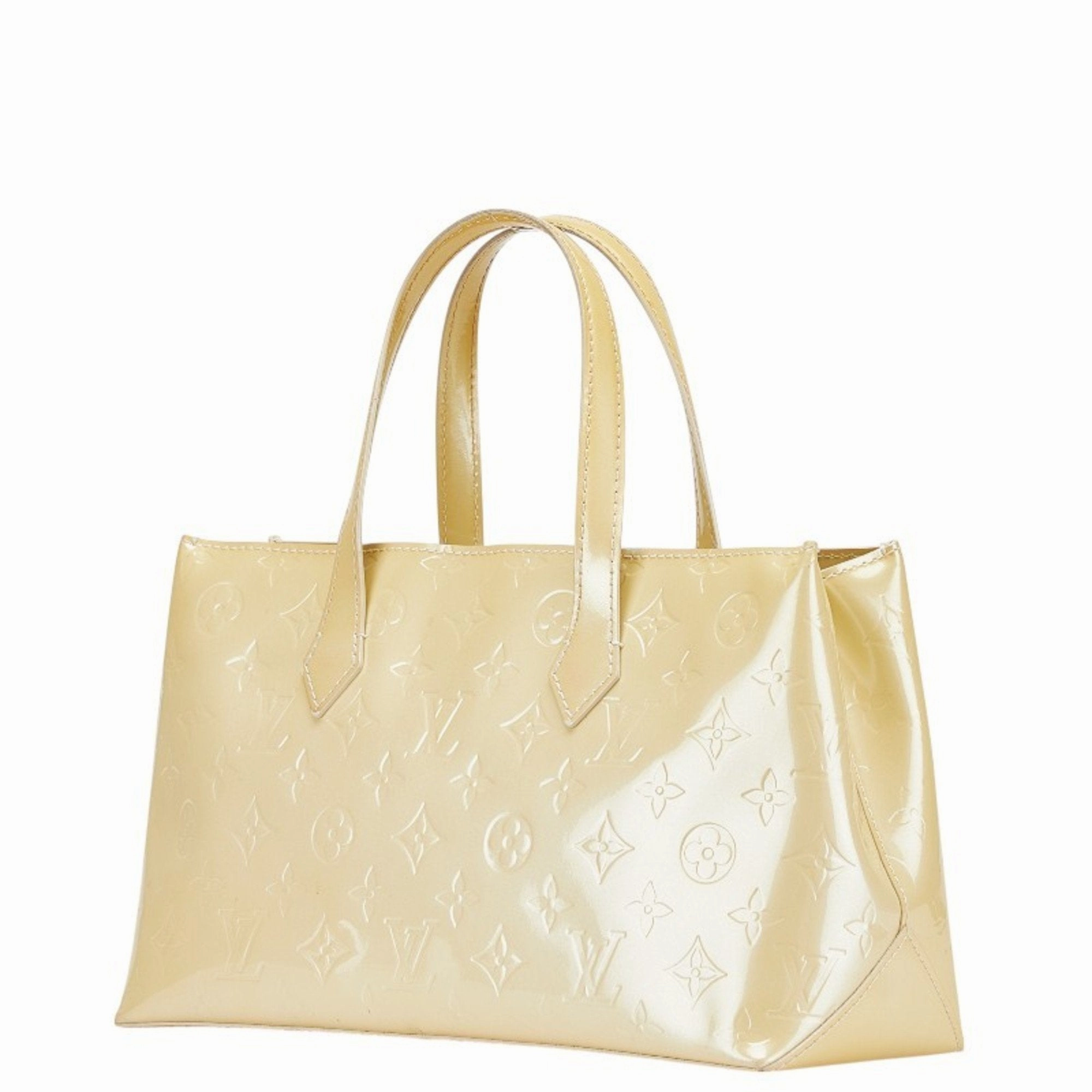 Louis Vuitton Blanc Corail Patent Leather Handbag Tote Bag (Pre-Owned)