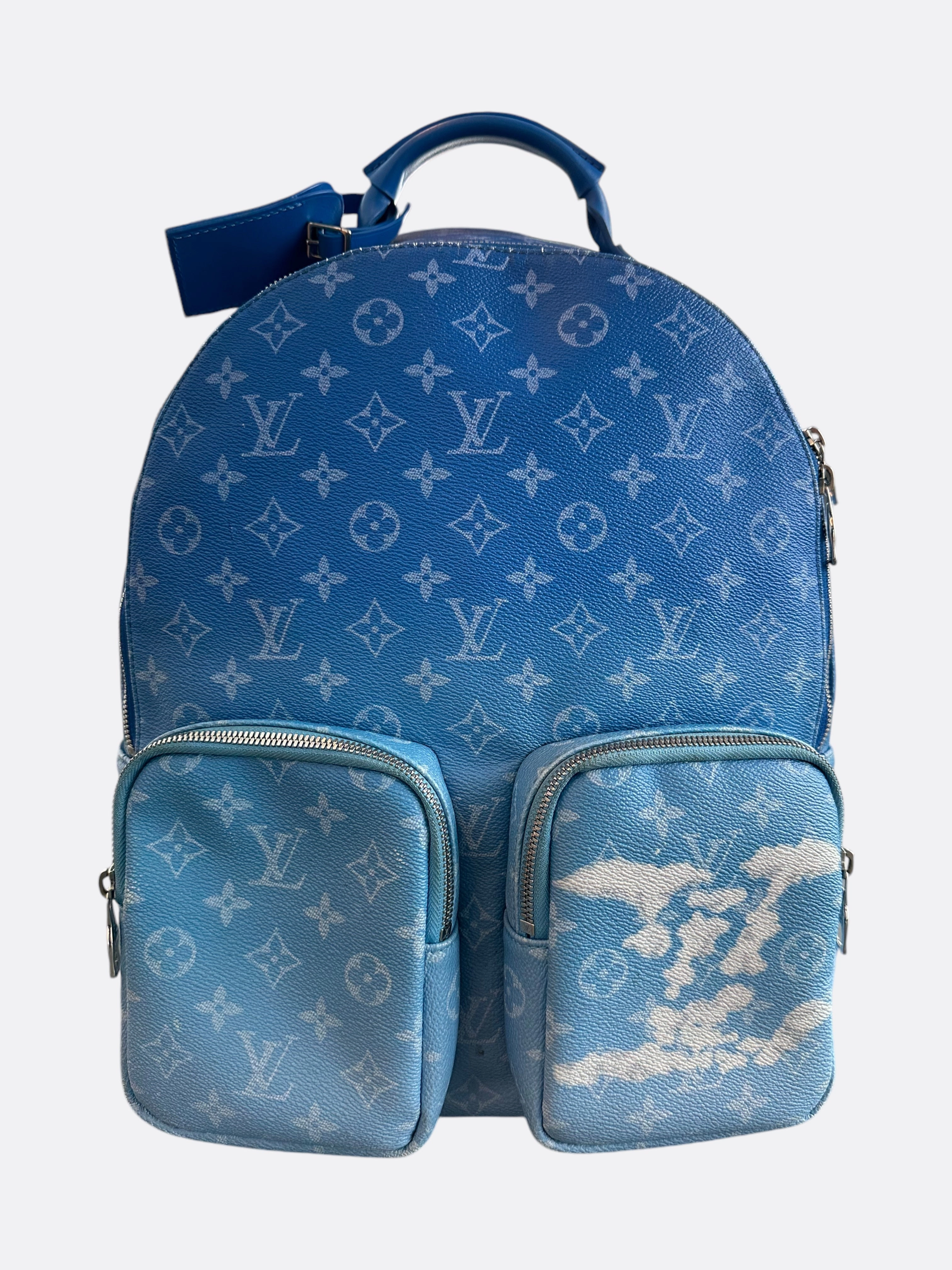 Louis Vuitton Blue & White Cloud Monogram Backpack