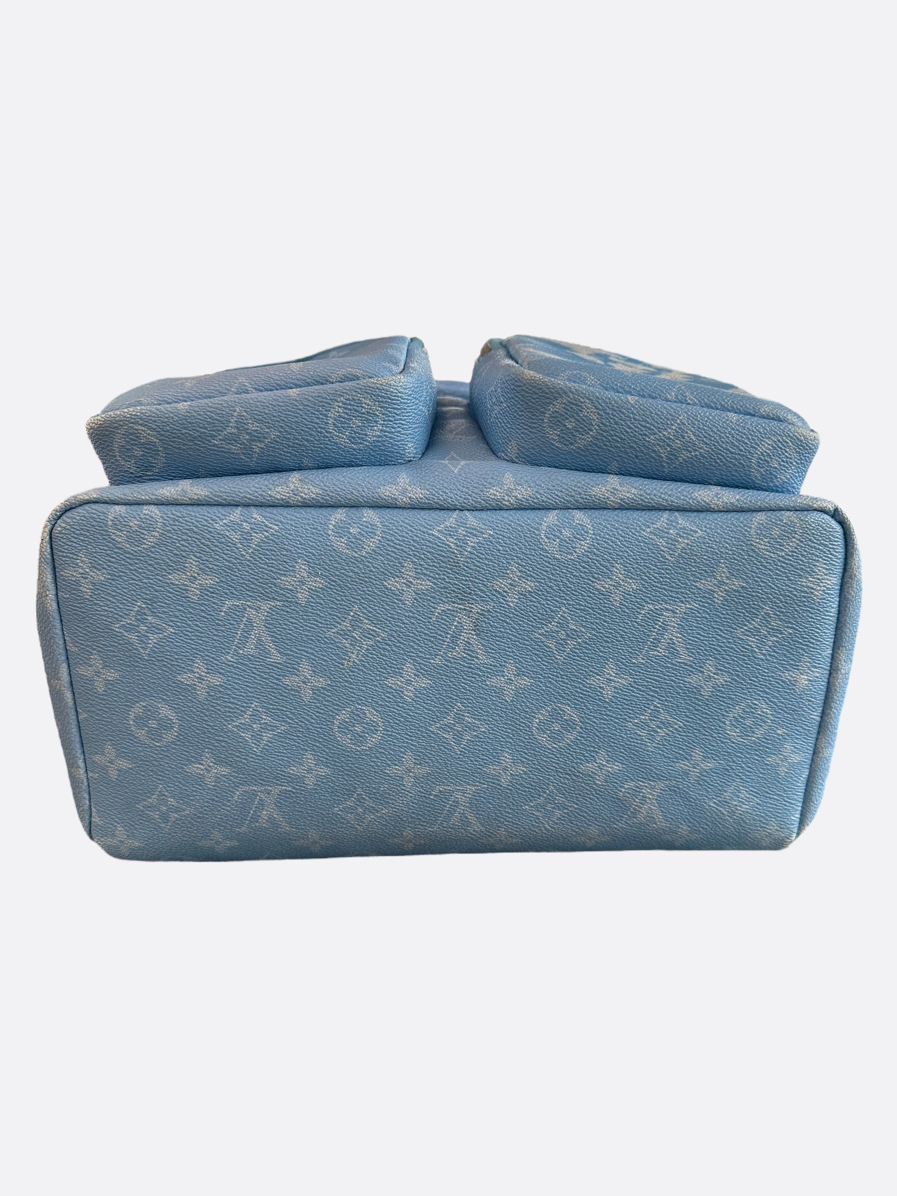 Louis Vuitton Blue & White Cloud Monogram Backpack