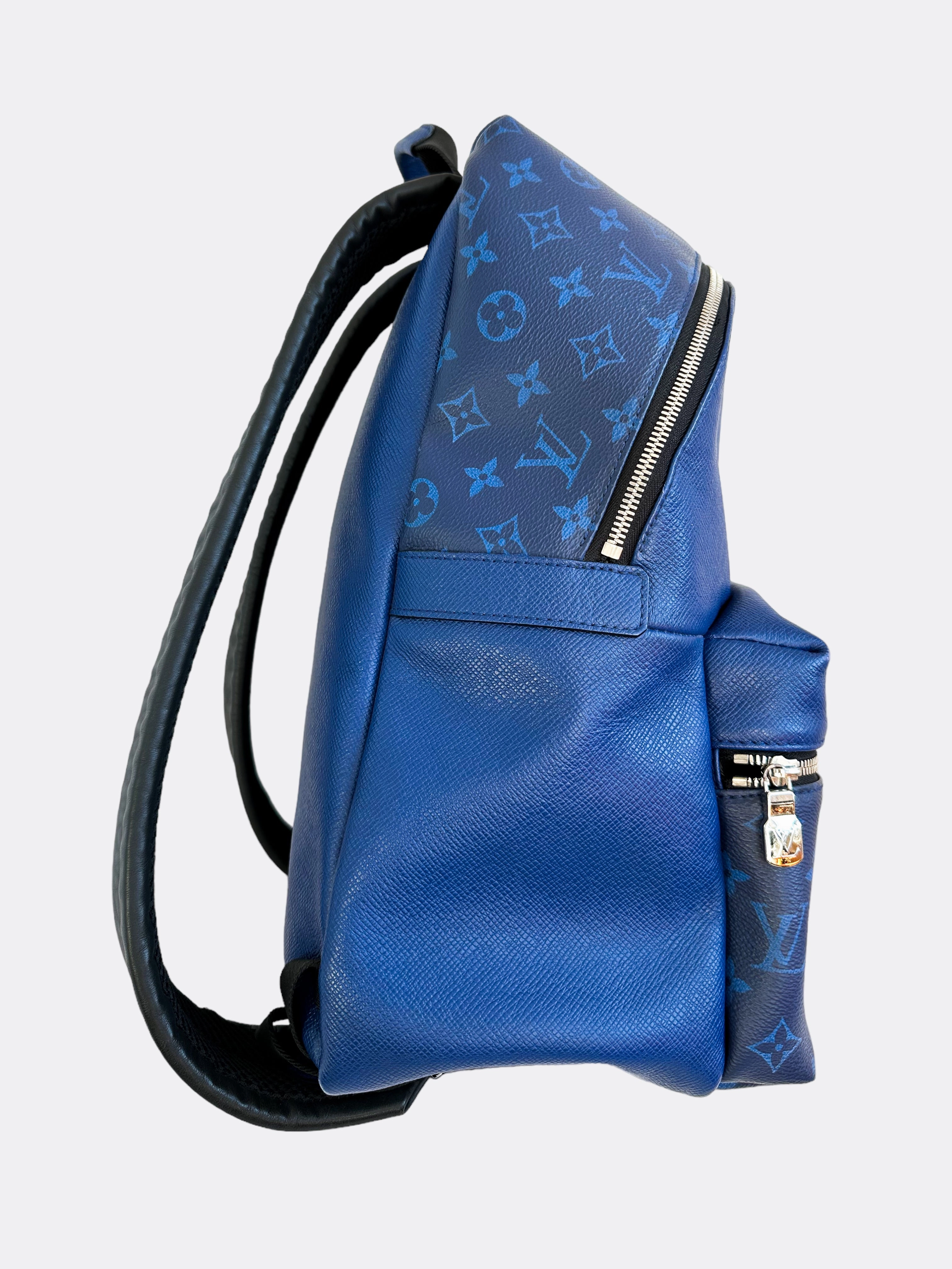 Louis Vuitton Blue Taigarama Monogram Discovery Backpack