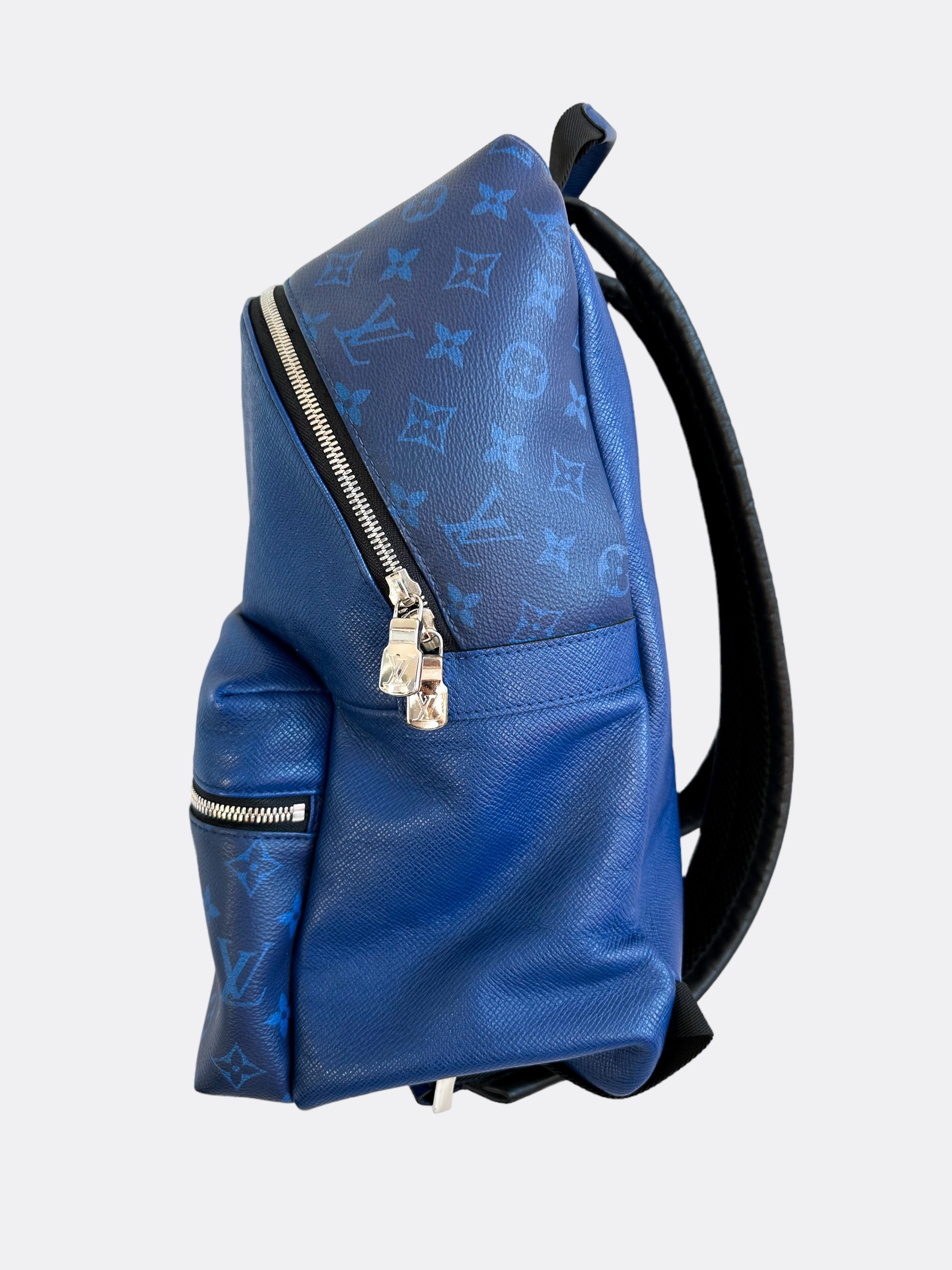 Louis Vuitton Blue Taigarama Monogram Discovery Backpack