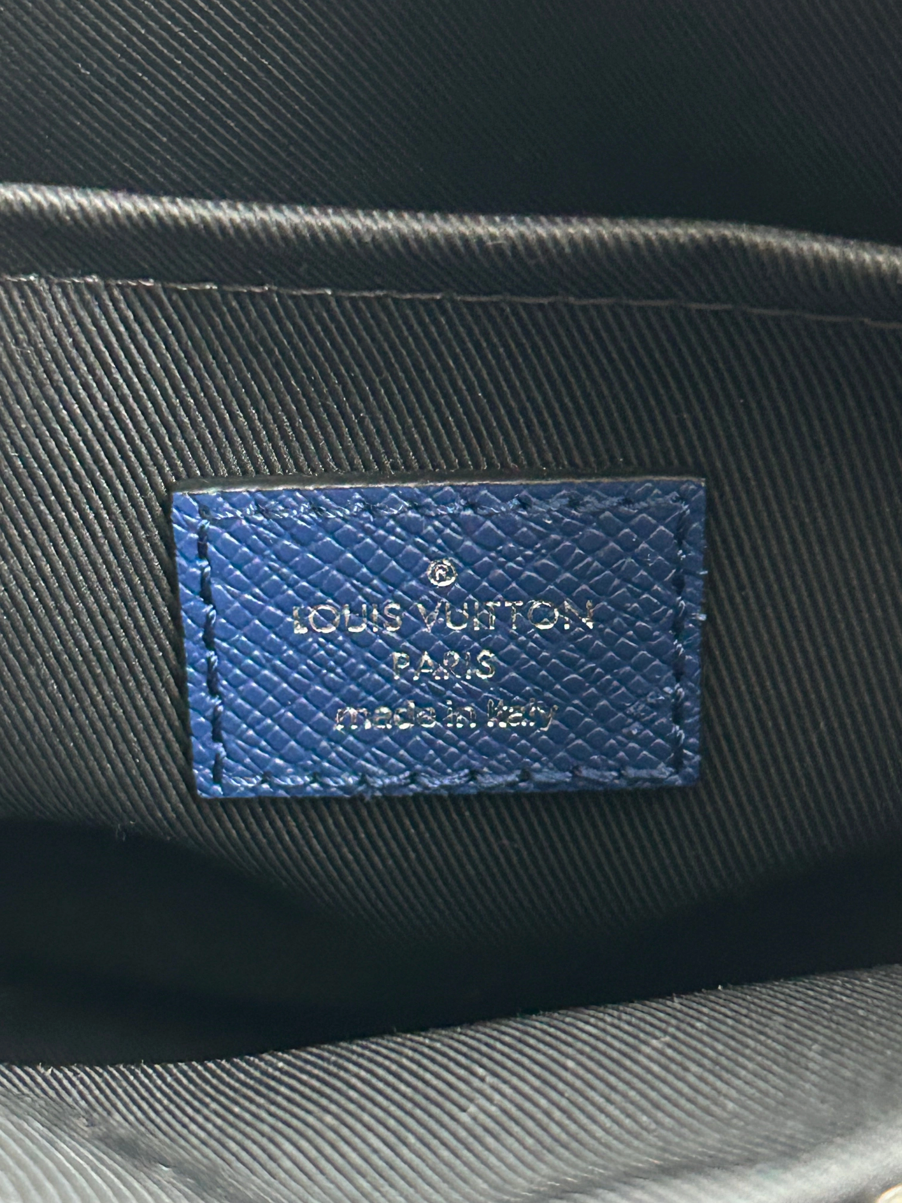 Louis Vuitton Blue Taigarama Monogram Outdoor Messenger Bag