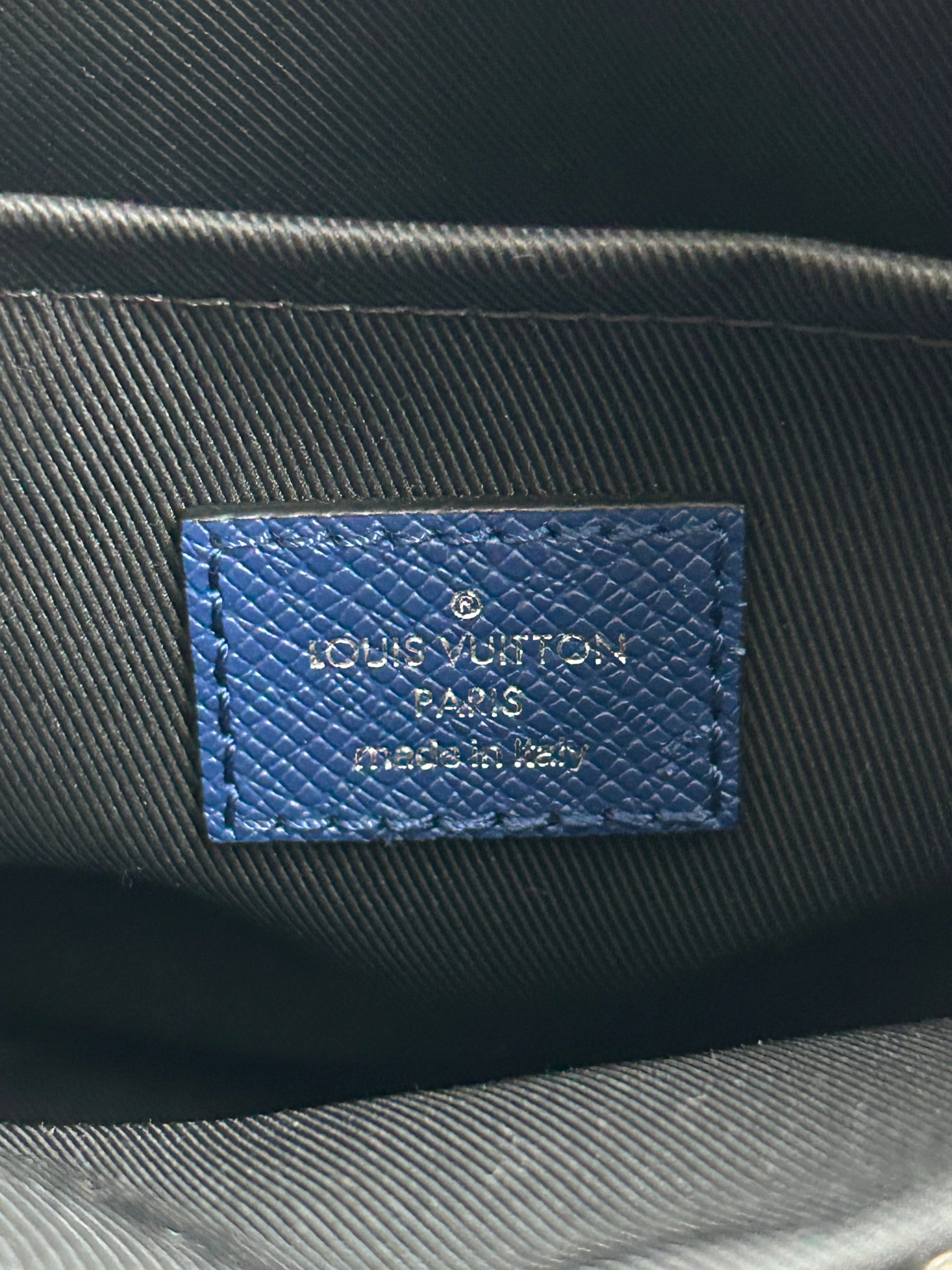 Louis Vuitton Blue Taigarama Monogram Outdoor Messenger Bag