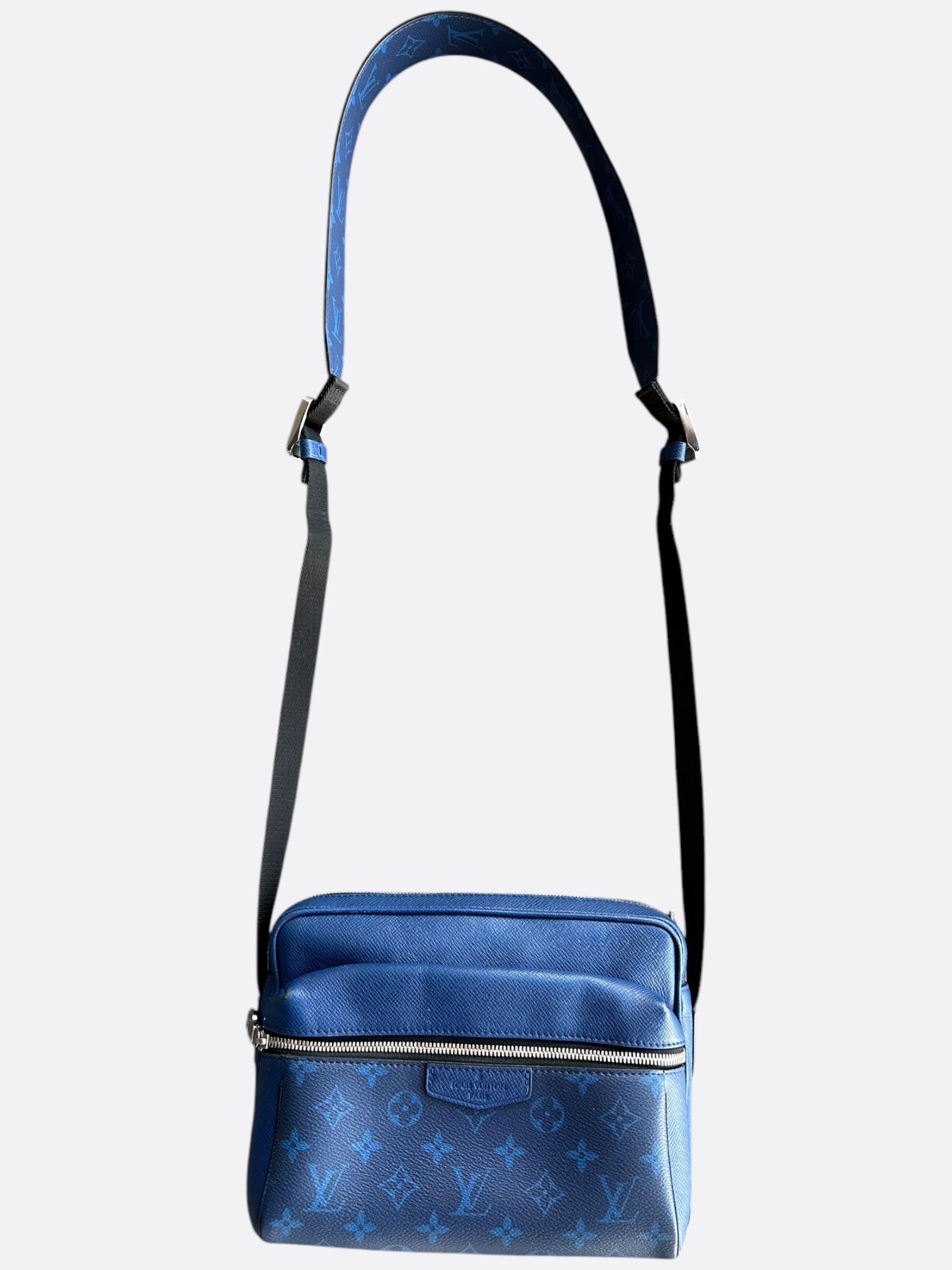 Louis Vuitton Blue Taigarama Monogram Outdoor Messenger Bag