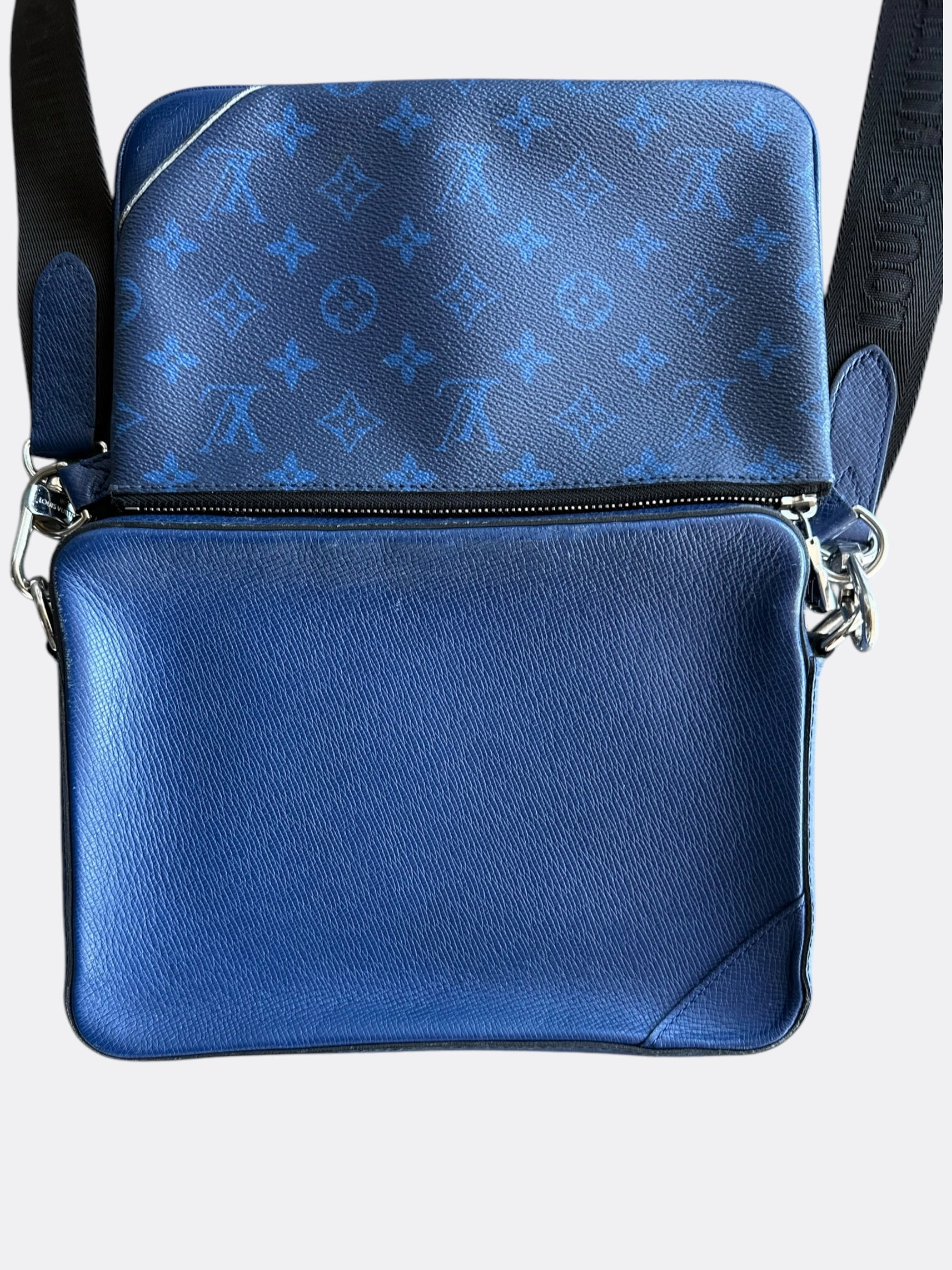 Louis Vuitton Blue Taigarama Monogram Trio Messenger Bag