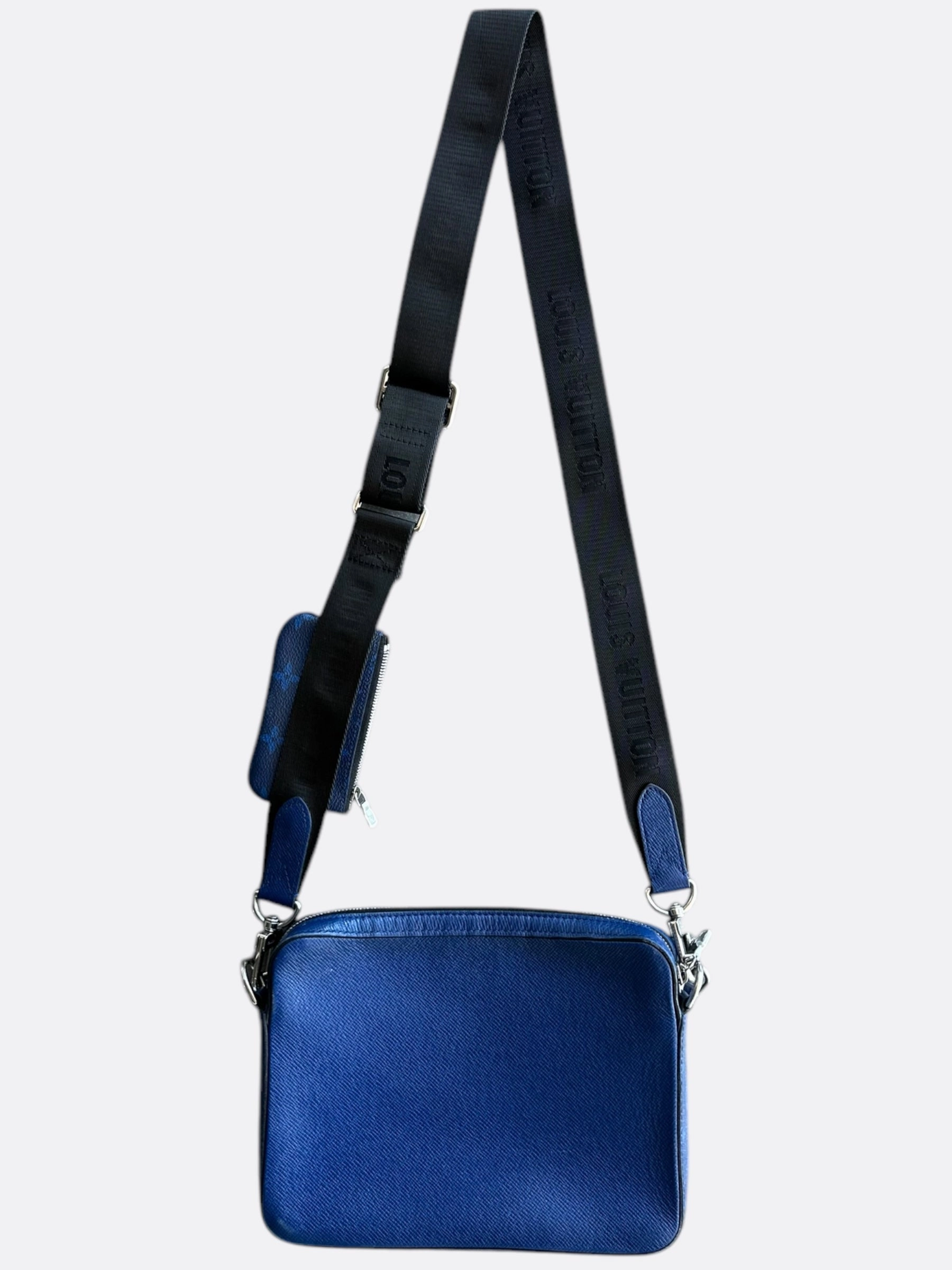 Louis Vuitton Blue Taigarama Monogram Trio Messenger Bag