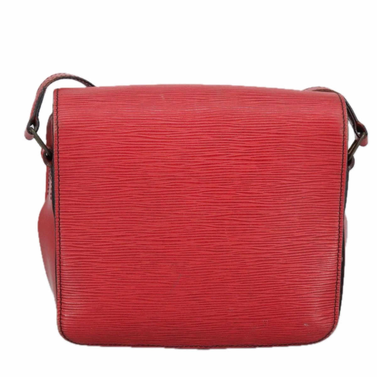 Louis Vuitton Cartouchiere Red Leather Shoulder Bag