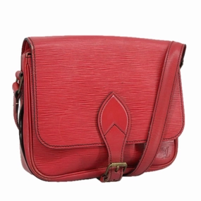 Louis Vuitton Cartouchiere Red Leather Shoulder Bag
