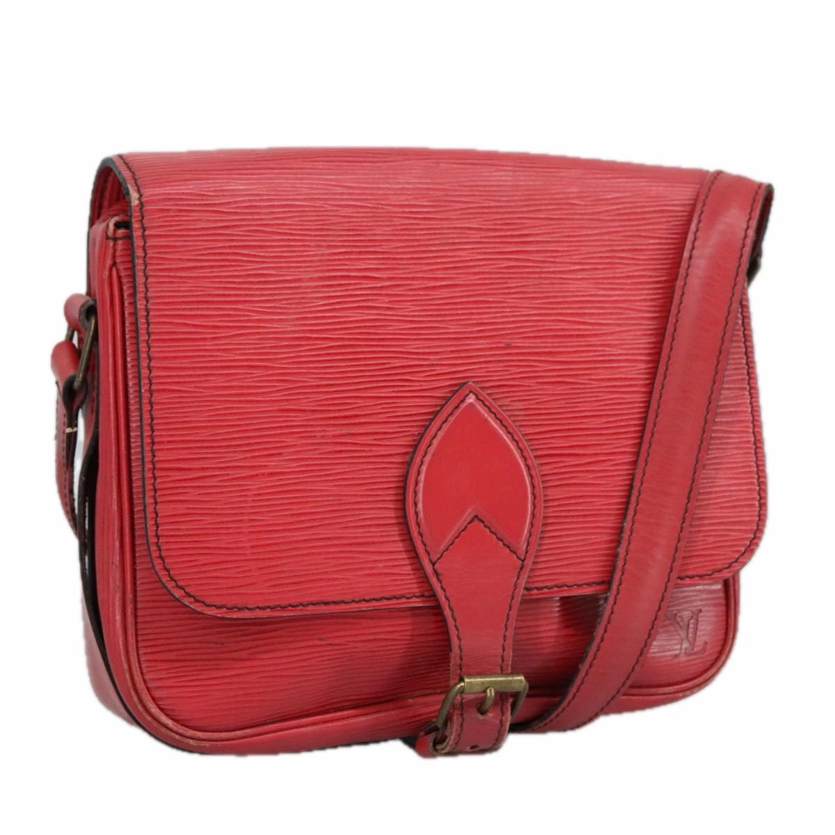 Louis Vuitton Cartouchiere Red Leather Shoulder Bag