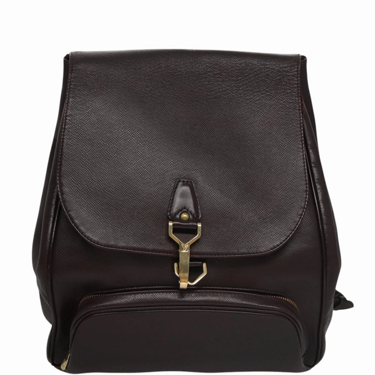 Louis Vuitton Cassiar Brown Leather Backpack Bag
