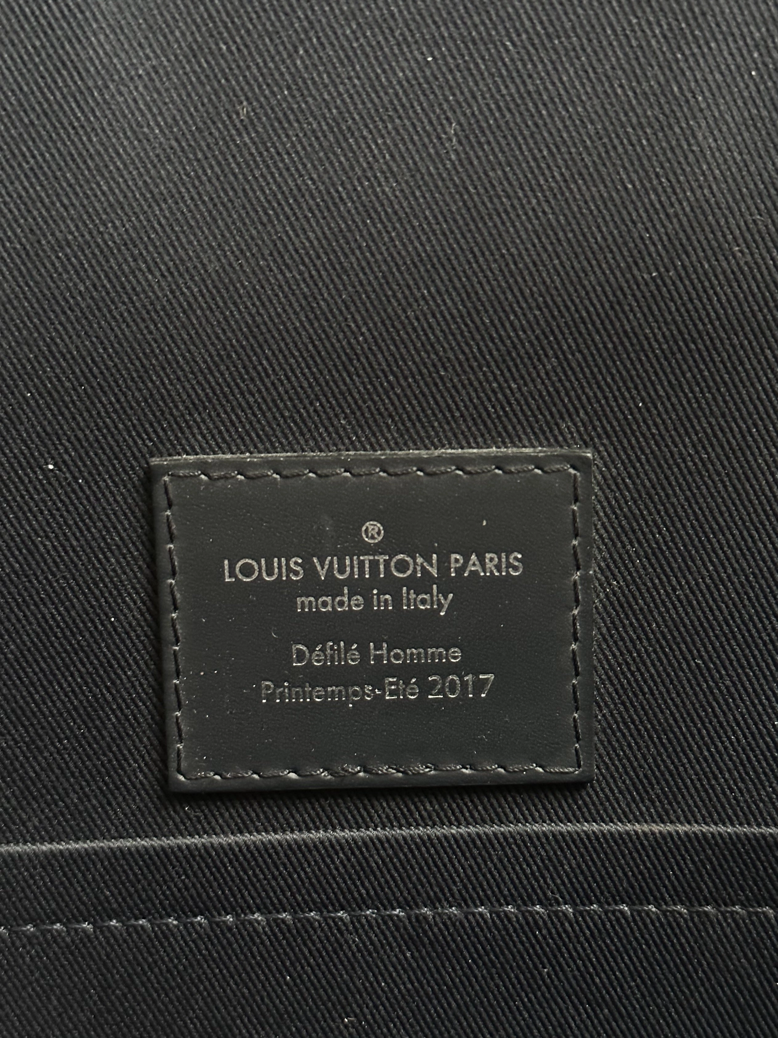 Louis Vuitton Chapman Brothers Blue Savane Monogram Lion Messenger Bag