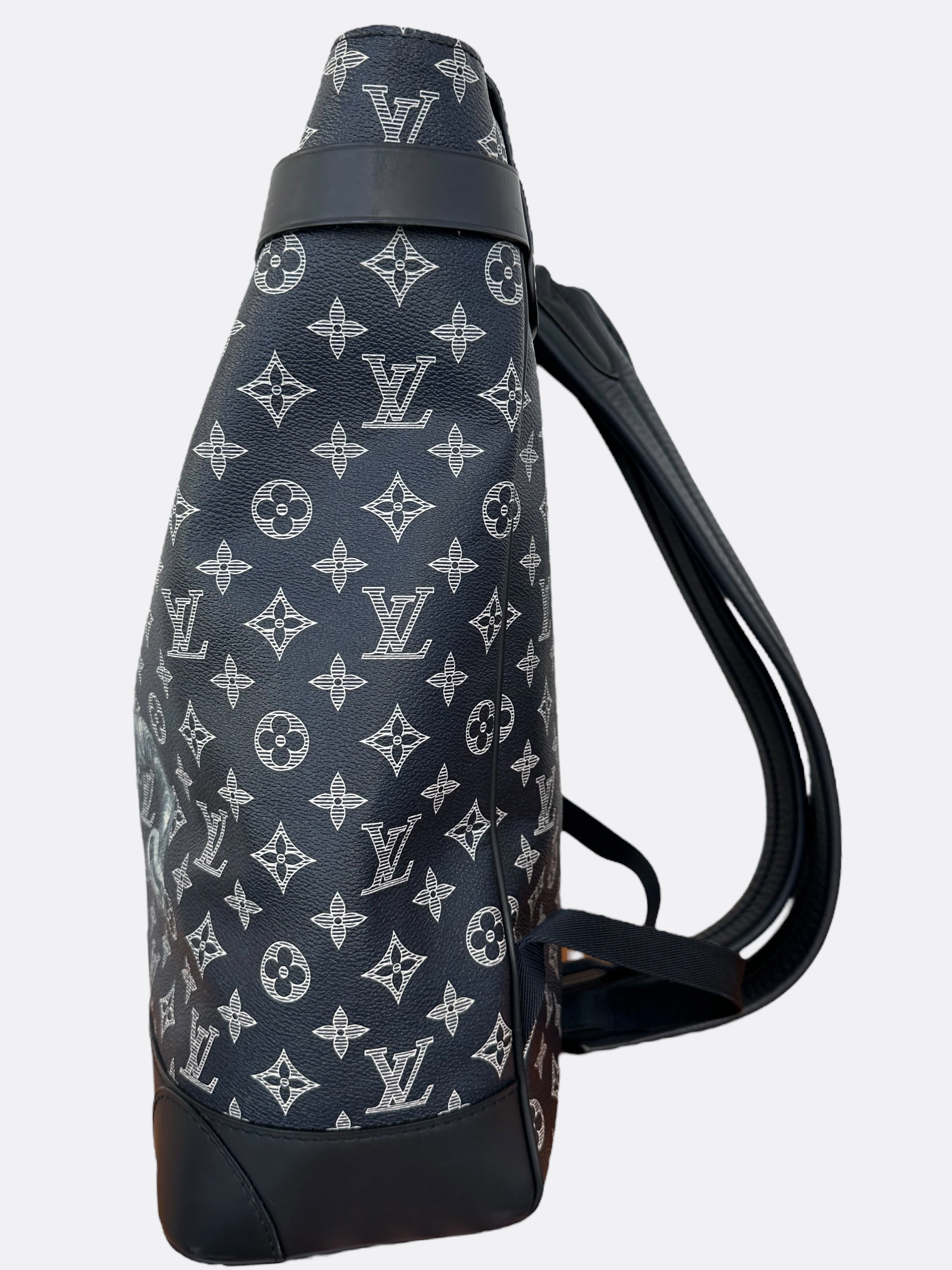 Louis Vuitton Chapman Brothers Navy Monogram Elephant Steamer Backpack