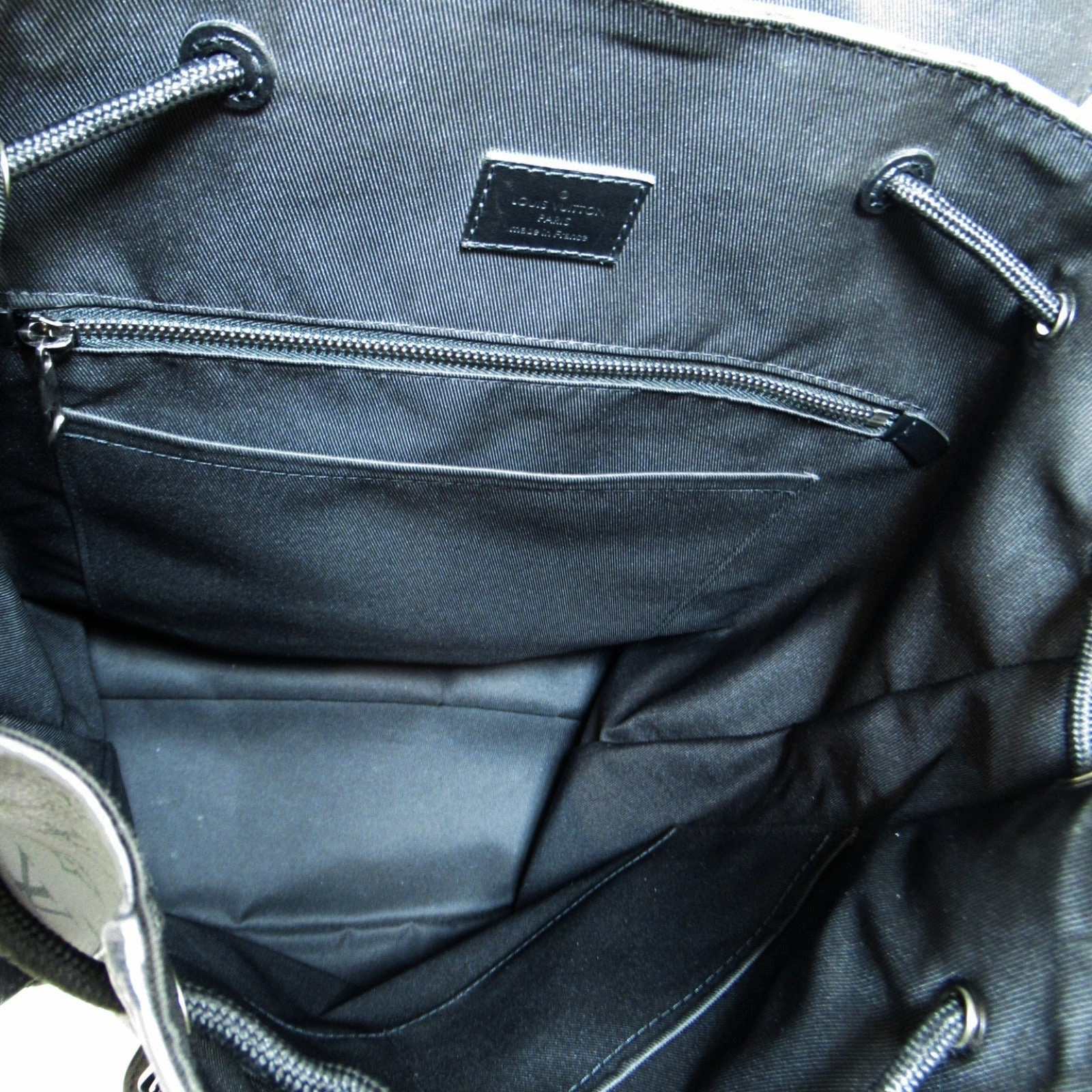 Louis Vuitton Christophers PM Backpack Bag PVC ted Canvas Monogram Eclipse Reverse  Grey M45419