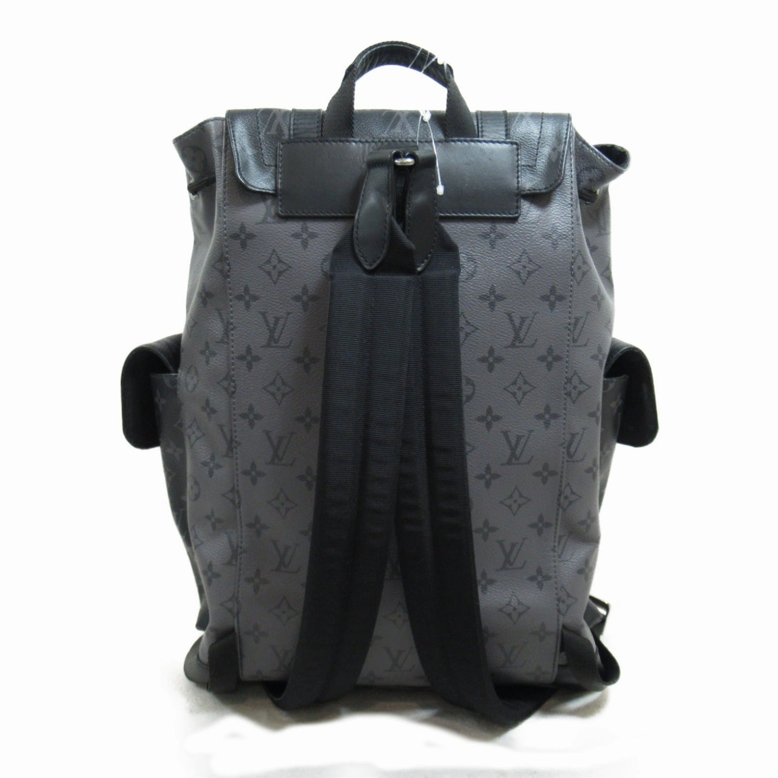 Louis Vuitton Christophers PM Backpack Bag PVC ted Canvas Monogram Eclipse Reverse  Grey M45419