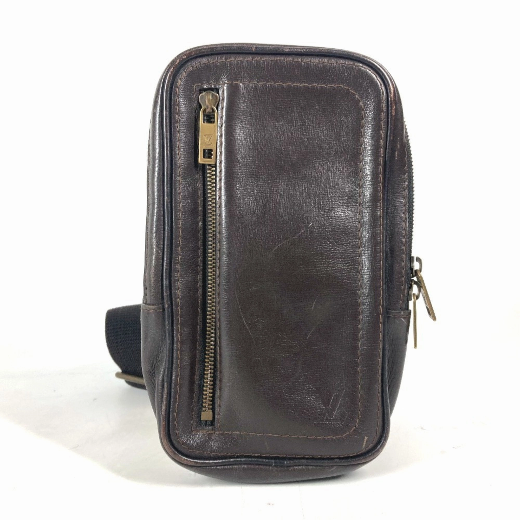 Louis Vuitton Coffee Utah Leather Handbag Sling Bag (Pre-Owned)