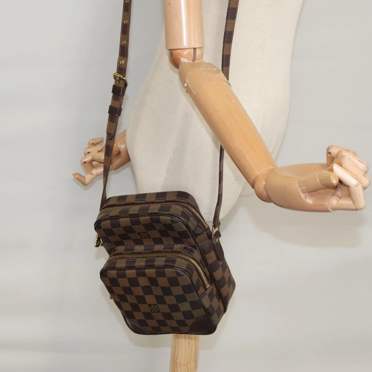 LOUIS VUITTON Damier Ebene Amazon Shoulder Bag SPO N48074 LV 105783