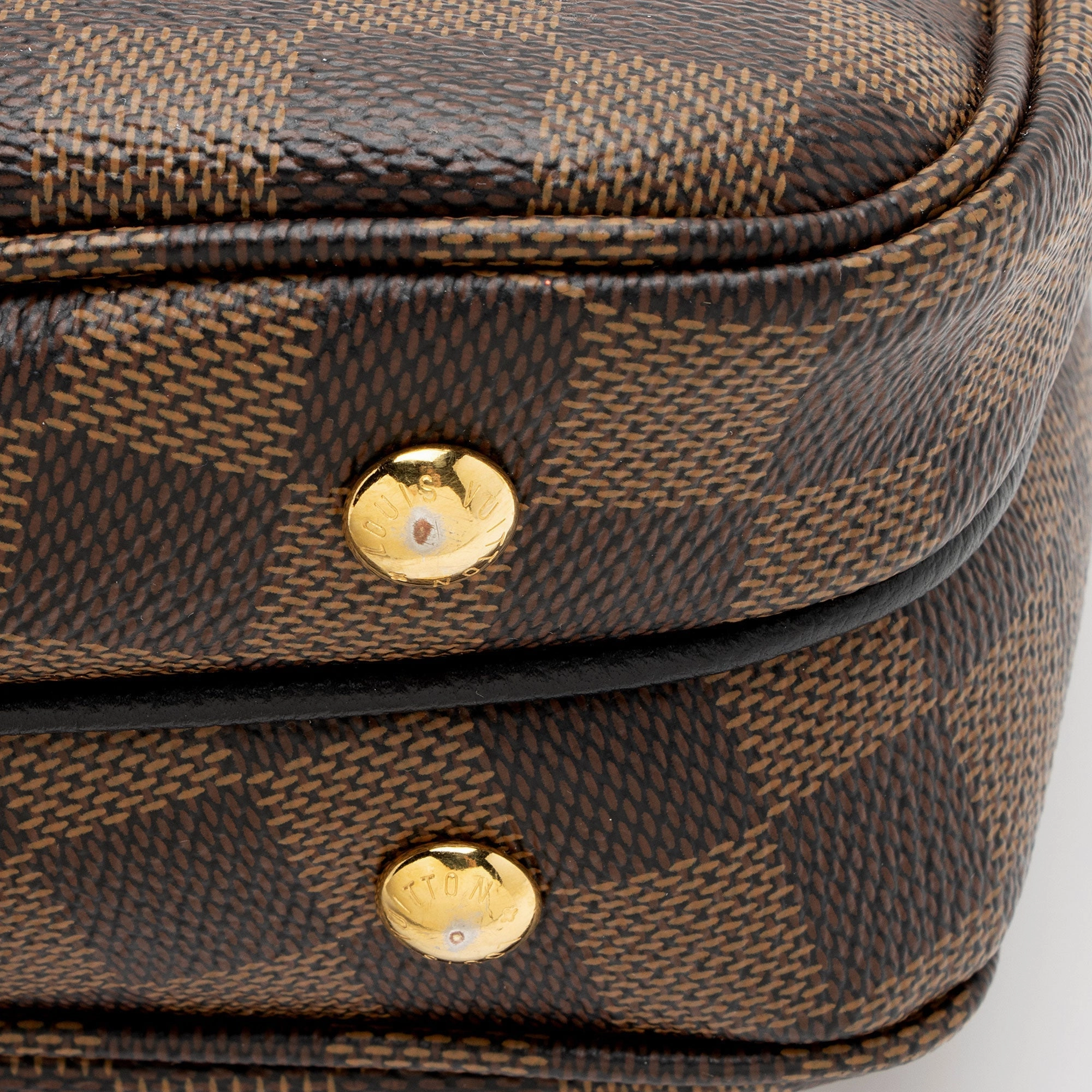 Louis Vuitton Damier Ebene Calfskin Clapton PM Shoulder Bag (SHF-1qRtRy)