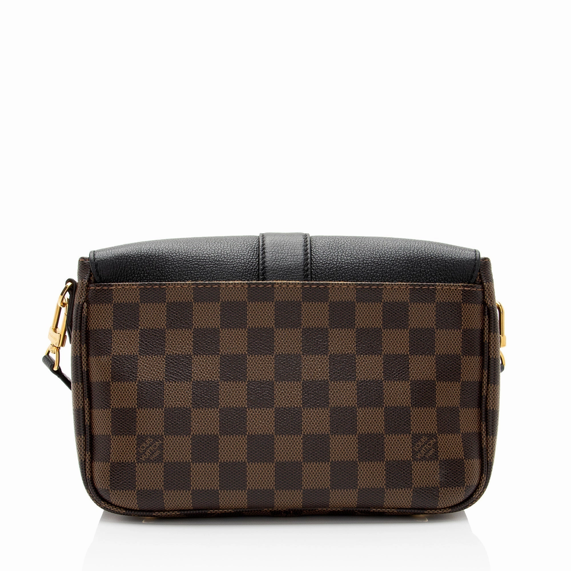 Louis Vuitton Damier Ebene Calfskin Clapton PM Shoulder Bag (SHF-1qRtRy)
