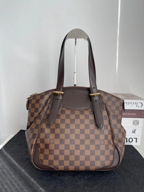 Louis Vuitton Damier Ebene Canvas Siena PM Shoulder Bag Brown