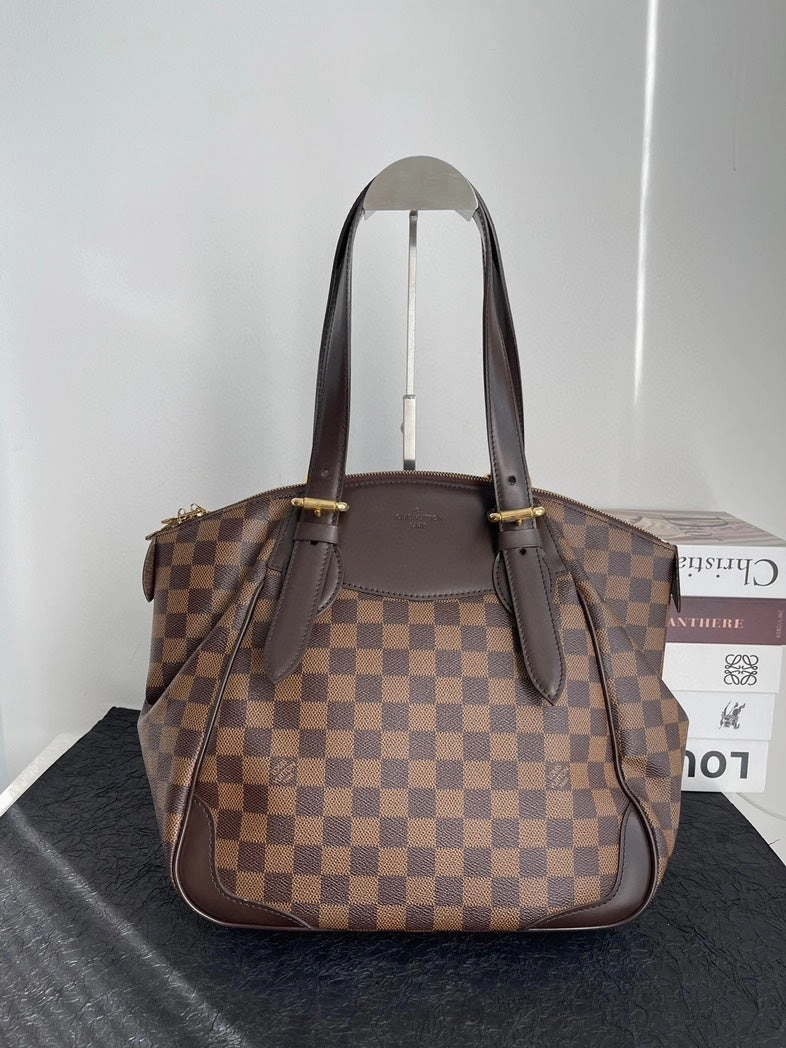Louis Vuitton Damier Ebene Canvas Siena PM Shoulder Bag Brown