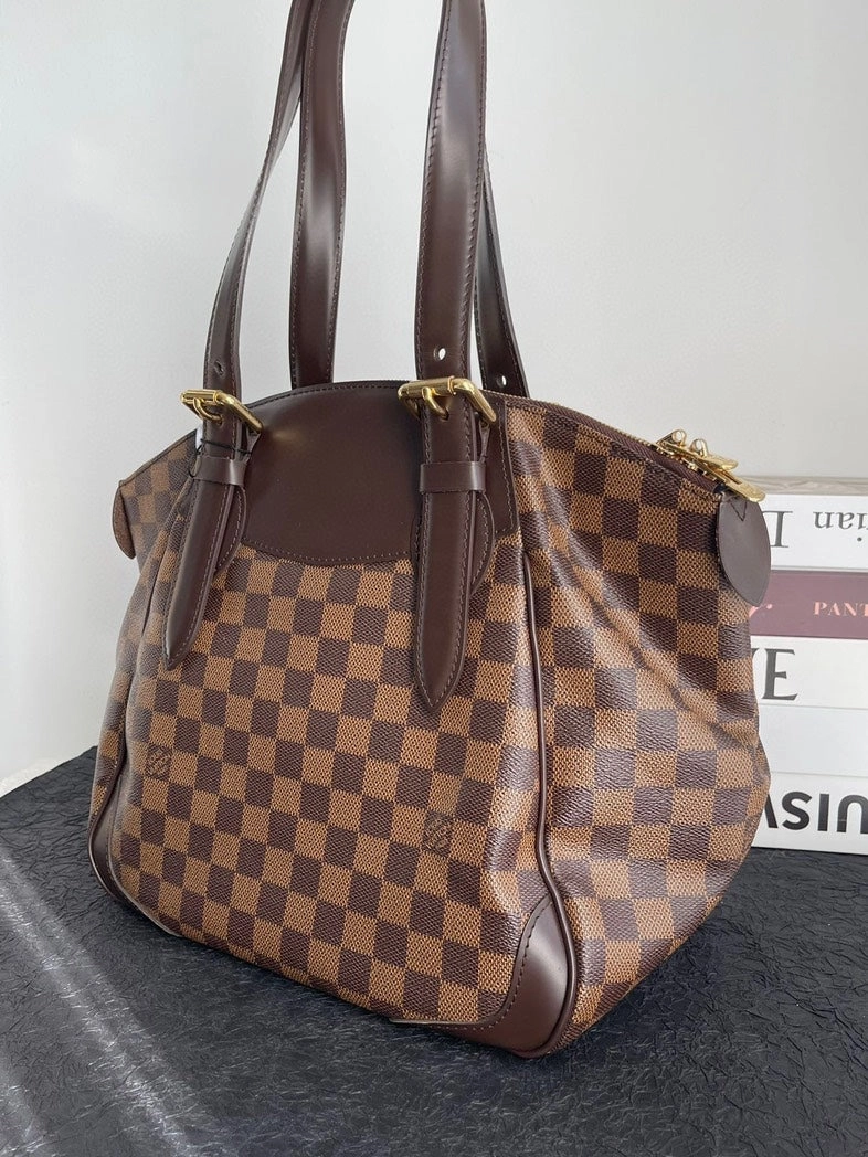 Louis Vuitton Damier Ebene Canvas Siena PM Shoulder Bag Brown