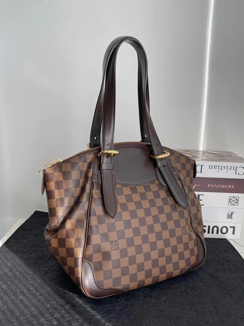 Louis Vuitton Damier Ebene Canvas Siena PM Shoulder Bag Brown