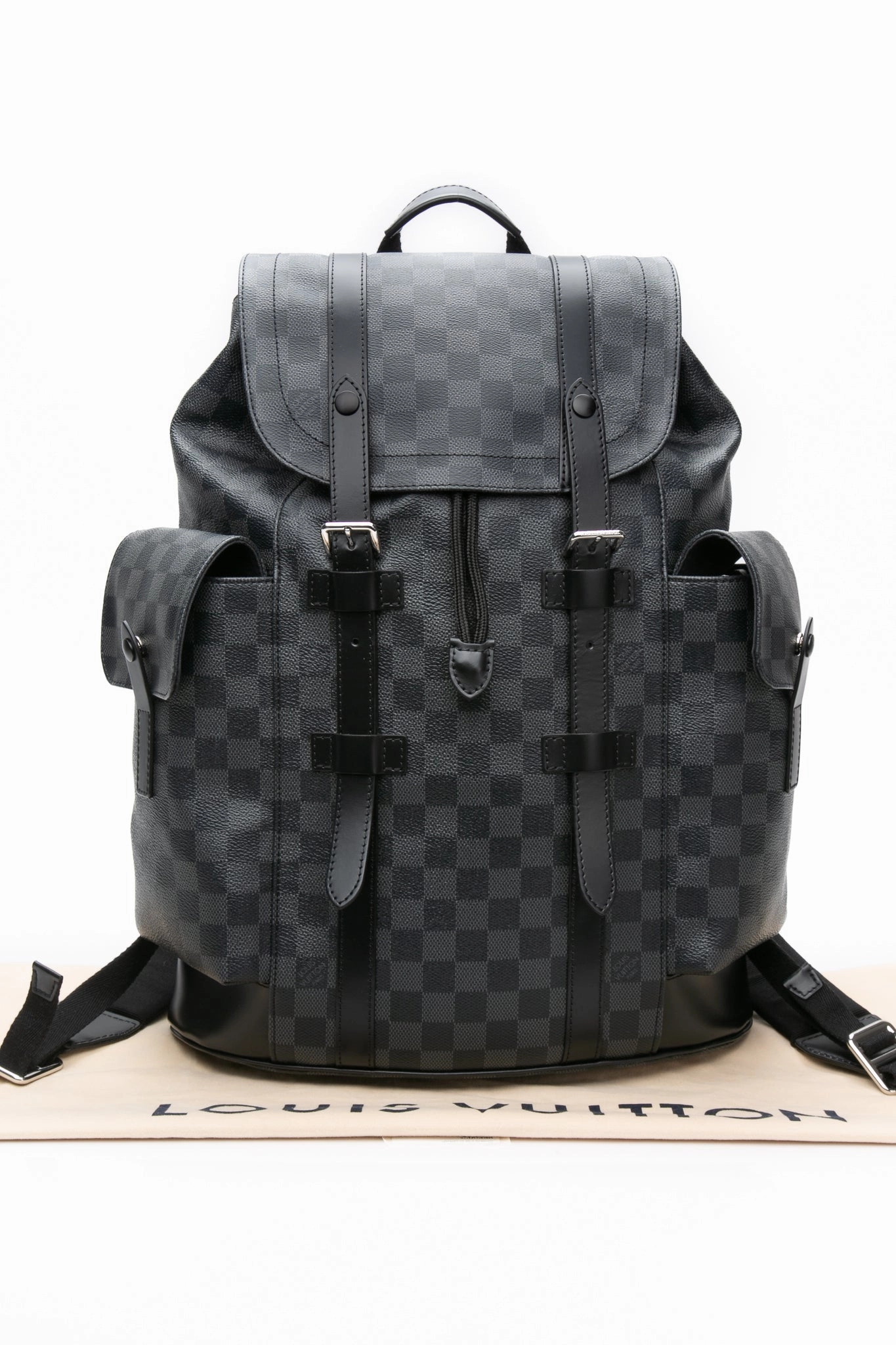 LOUIS VUITTON Damier Graphite Christopher PM Backpack