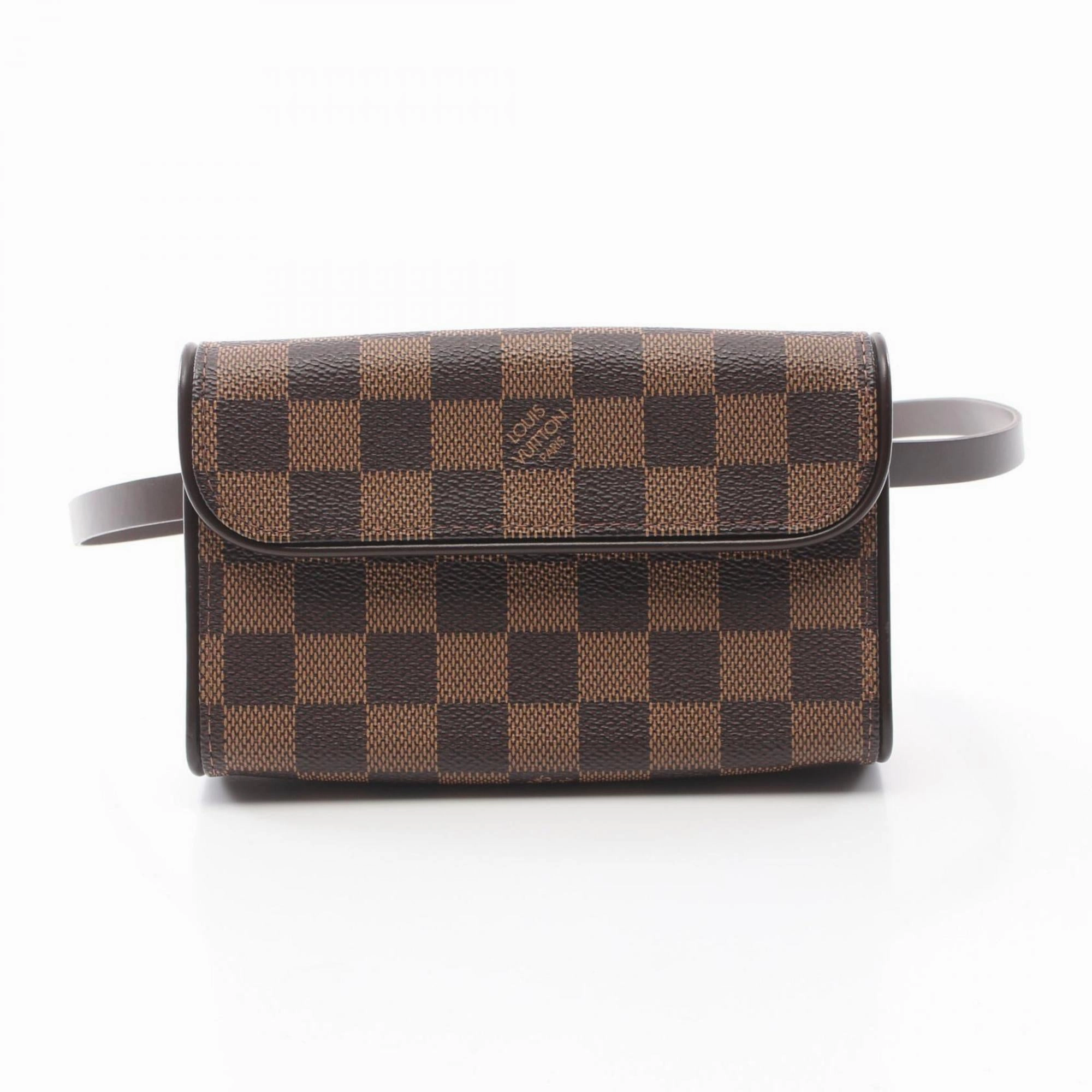 Louis Vuitton Ebene Coated Canvas Leather Fanny Pack Sling Bag (Pre-Owned)