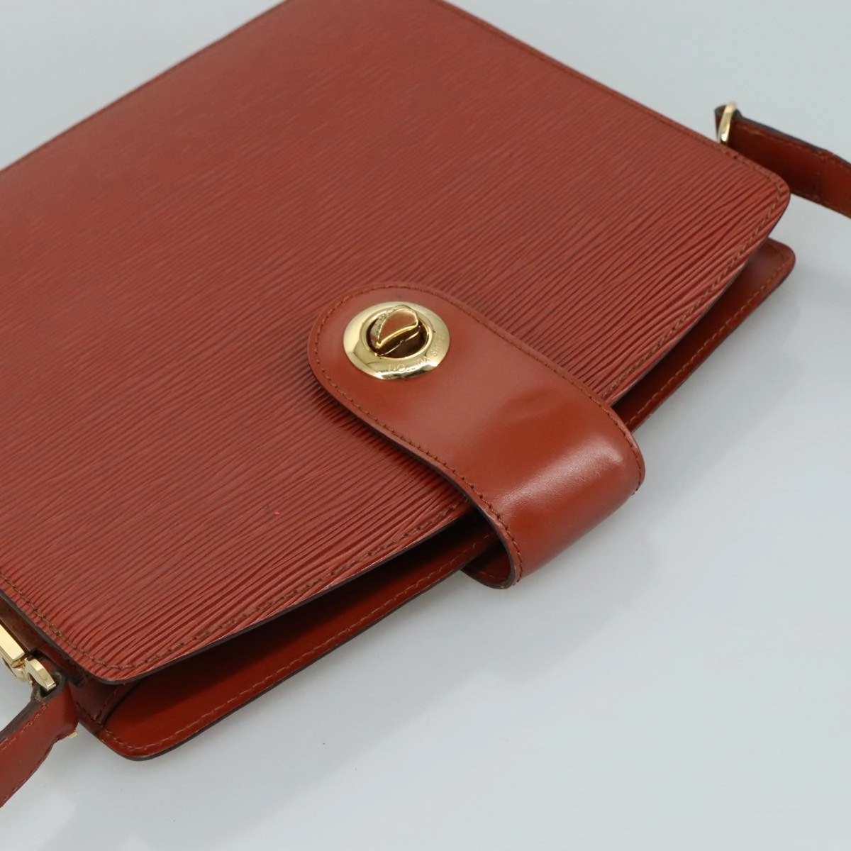 LOUIS VUITTON Epi Capuchin Shoulder Bag Brown M52343 LV 107064