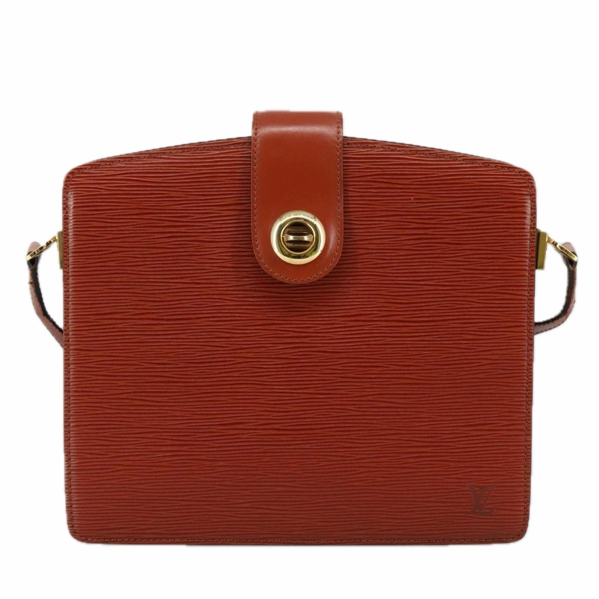 LOUIS VUITTON Epi Capuchin Shoulder Bag Brown M52343 LV 107064