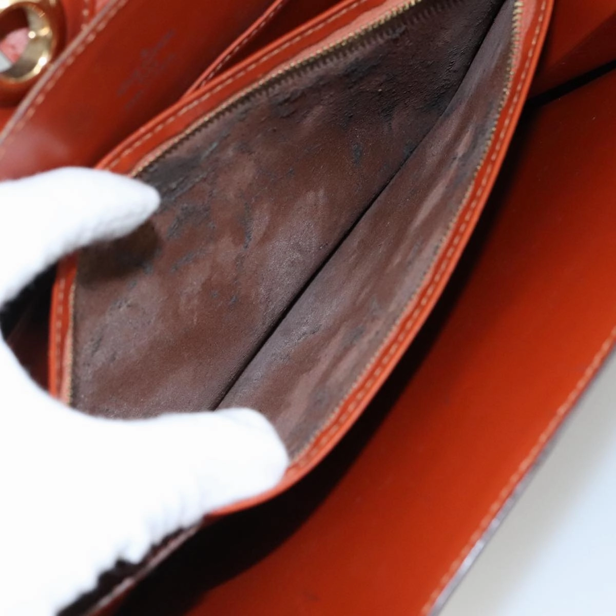 LOUIS VUITTON Epi Capuchin Shoulder Bag Brown M52343 LV 107064