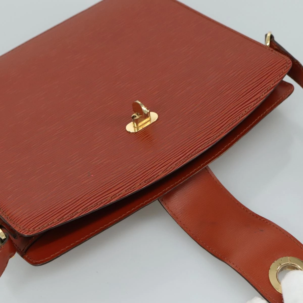 LOUIS VUITTON Epi Capuchin Shoulder Bag Brown M52343 LV 107064