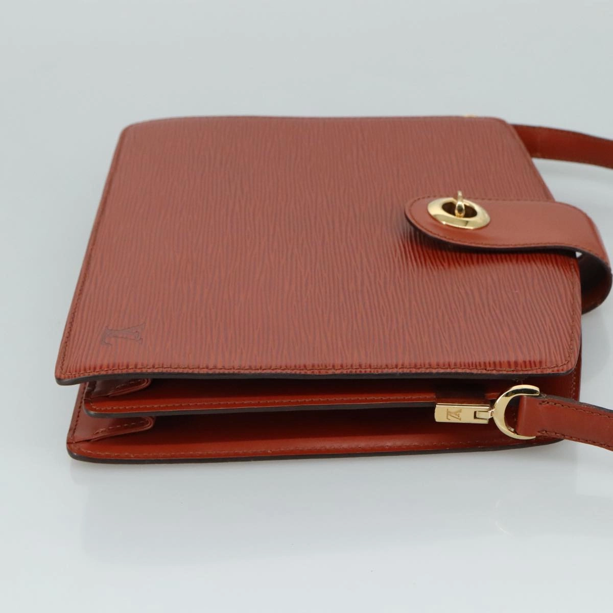 LOUIS VUITTON Epi Capuchin Shoulder Bag Brown M52343 LV 107064