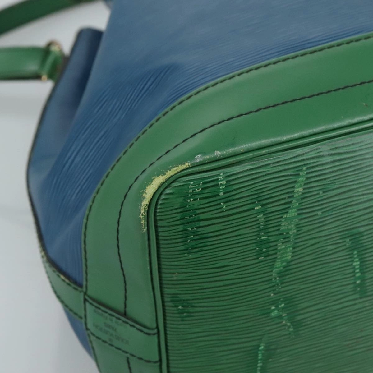 LOUIS VUITTON Epi Noe Shoulder Bag Bicolor Green Blue M44044 LV 104232