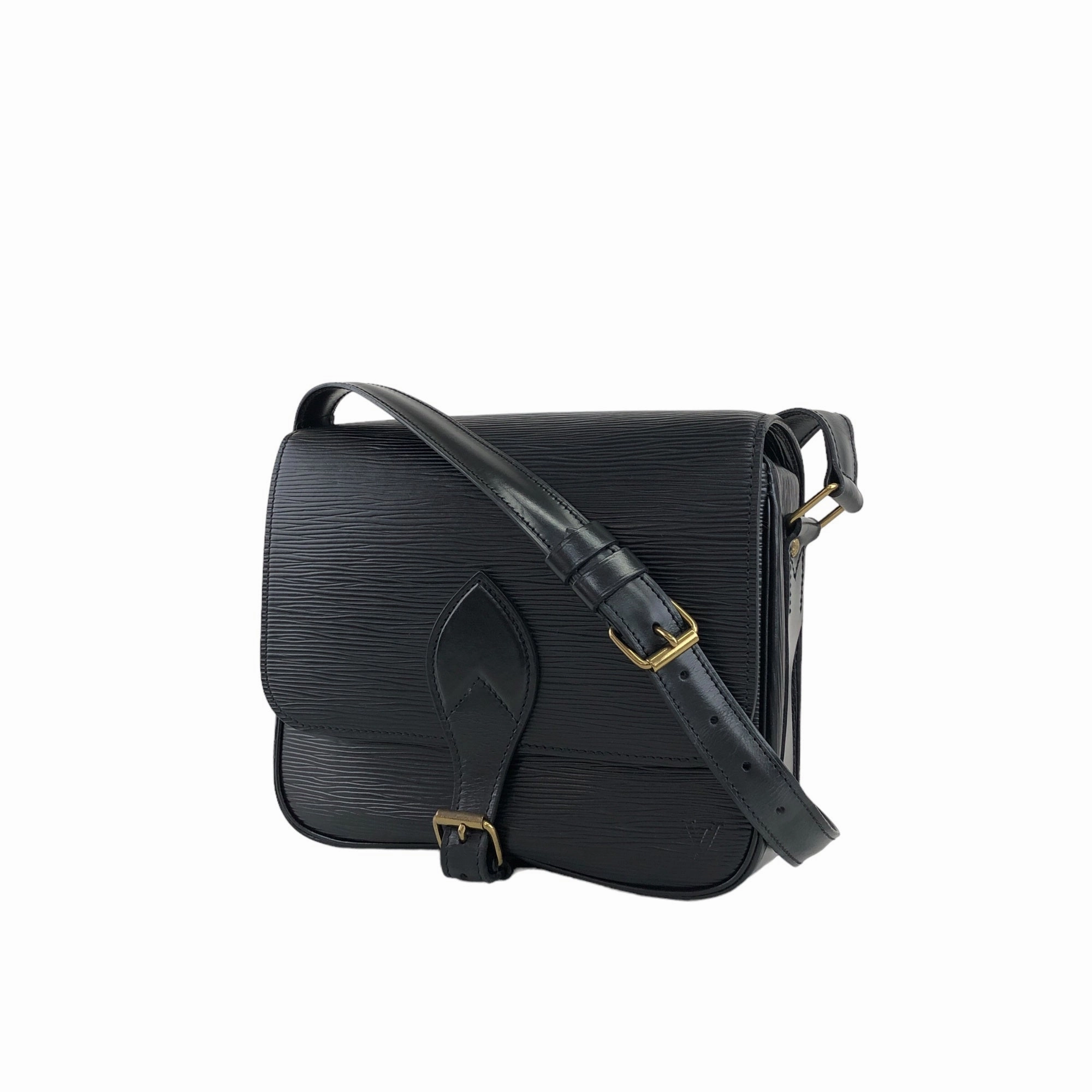 LOUIS VUITTON Epi Shoulder bag Black Vintage 6hax35