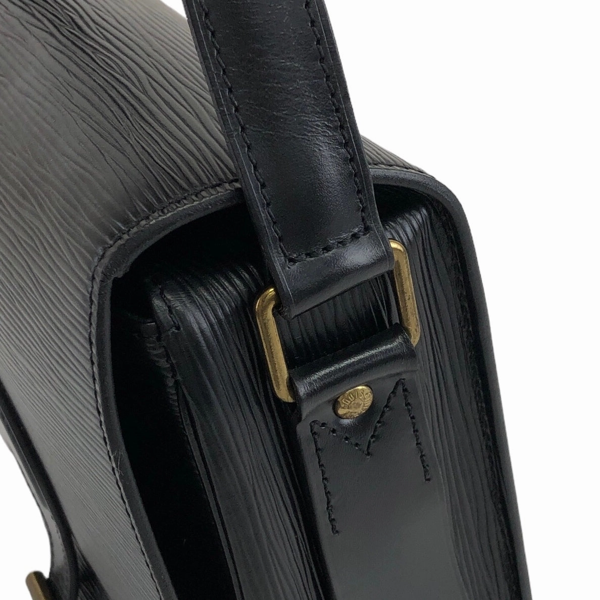 LOUIS VUITTON Epi Shoulder bag Black Vintage 6hax35