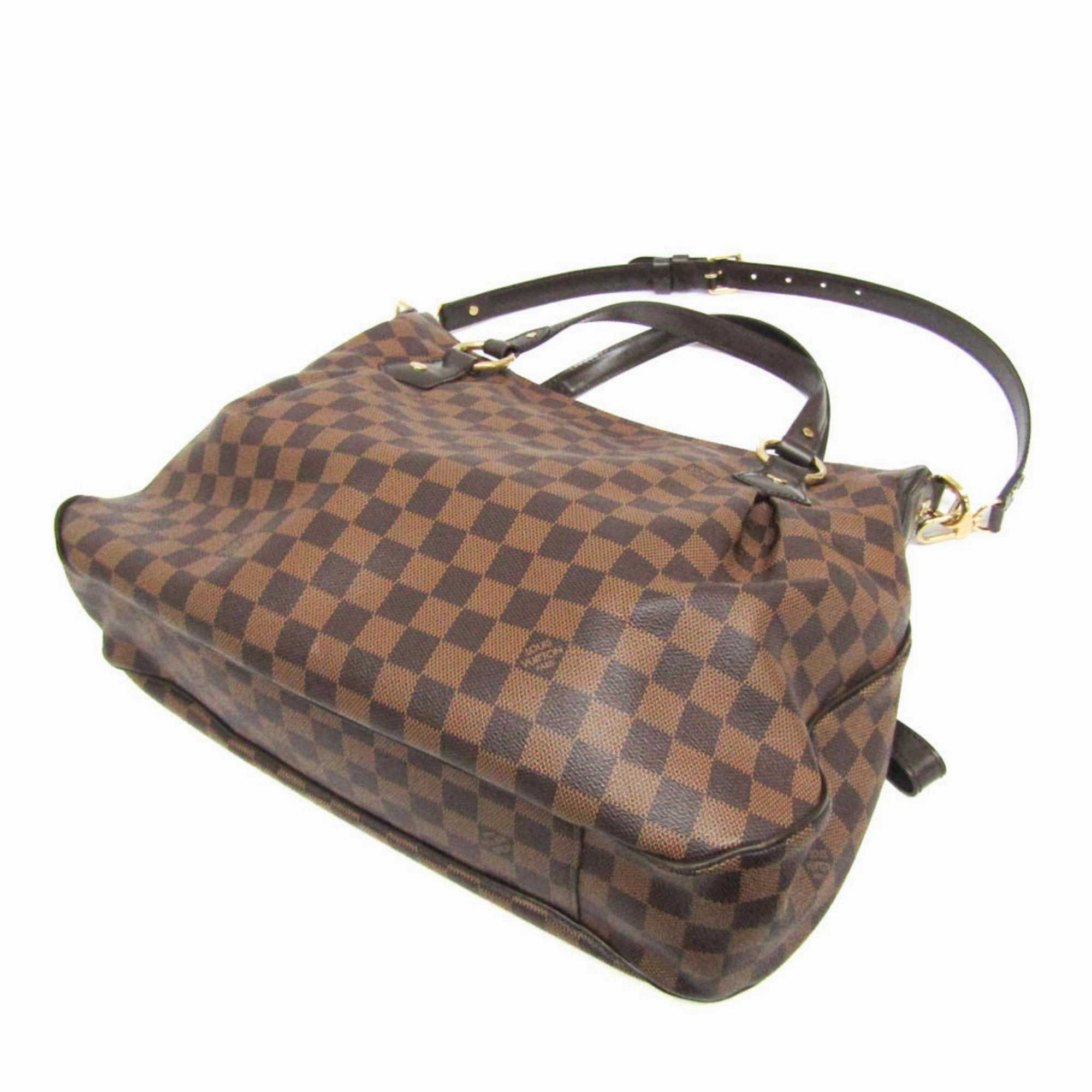 Louis Vuitton Evora Brown Canvas Shoulder Bag