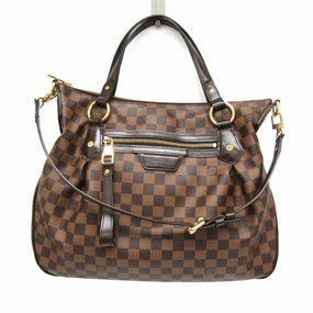 Louis Vuitton Evora Brown Canvas Shoulder Bag