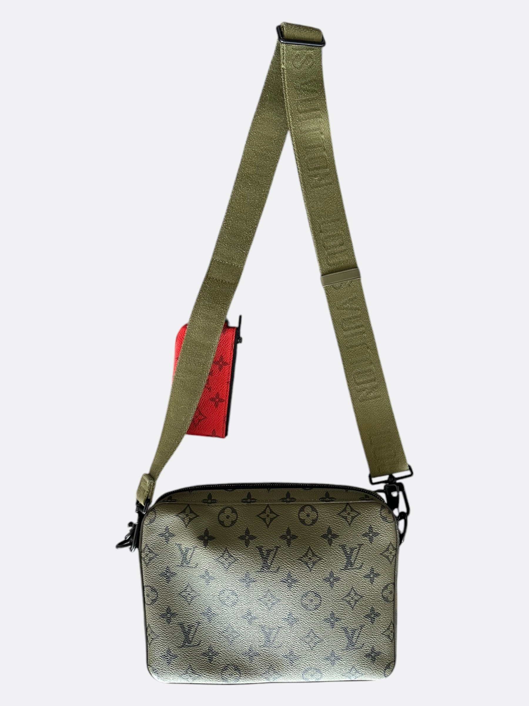 Louis Vuitton Green & Black Monogram Trio Messenger Bag