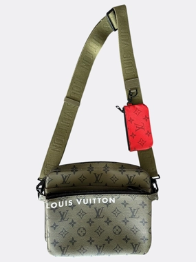 Louis Vuitton Green & Black Monogram Trio Messenger Bag