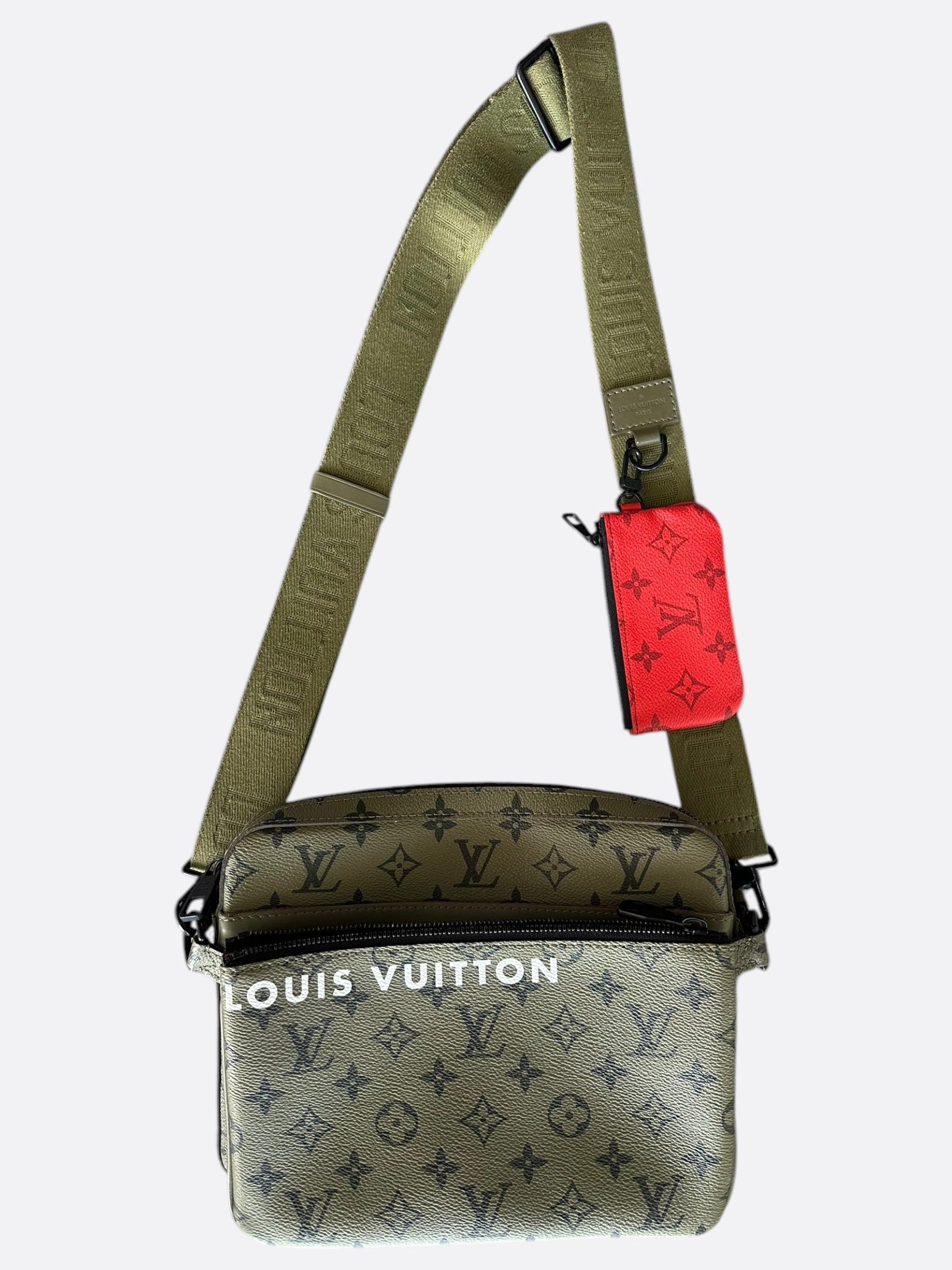 Louis Vuitton Green & Black Monogram Trio Messenger Bag